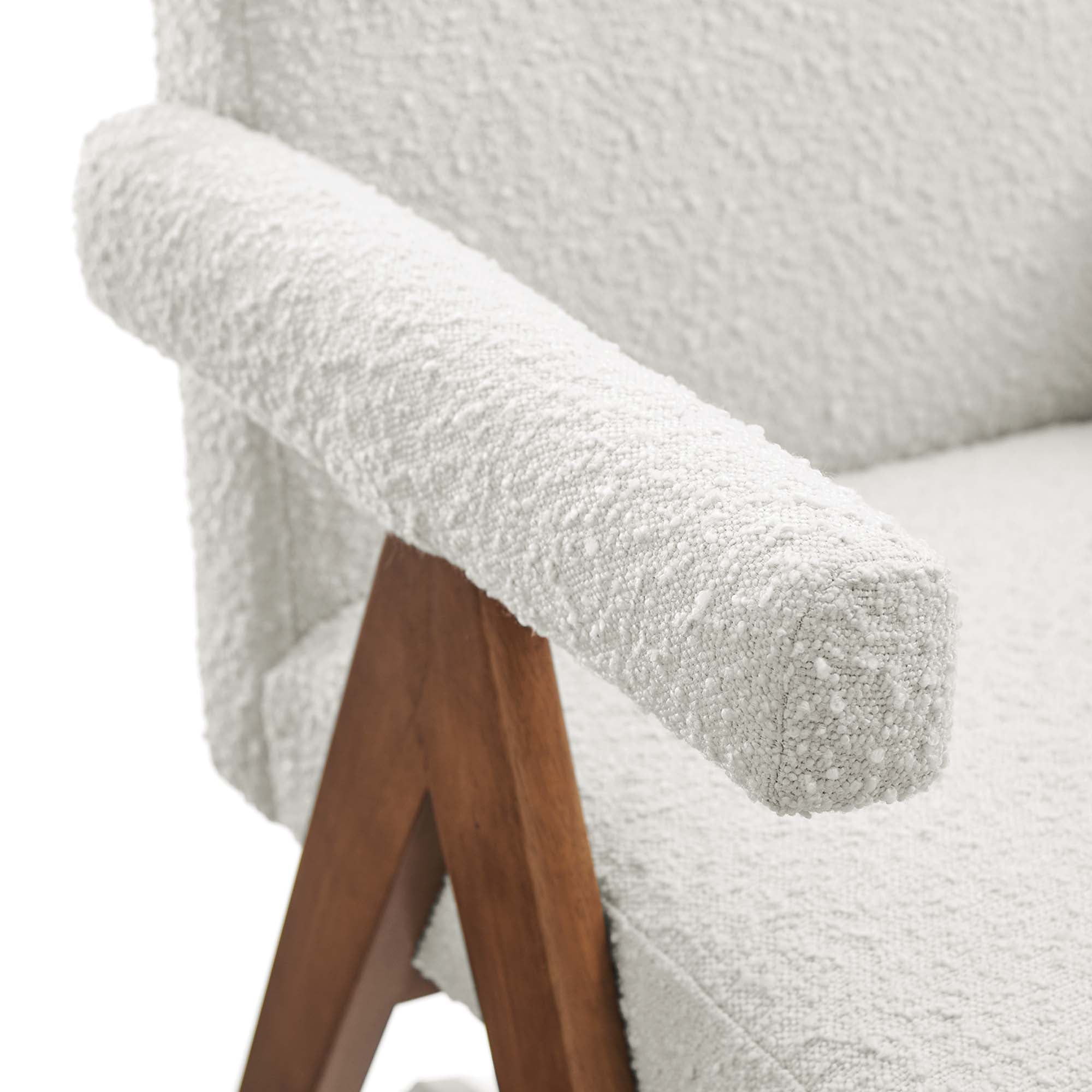 Lyra Boucle Fabric Dining Room Chair Set of 2