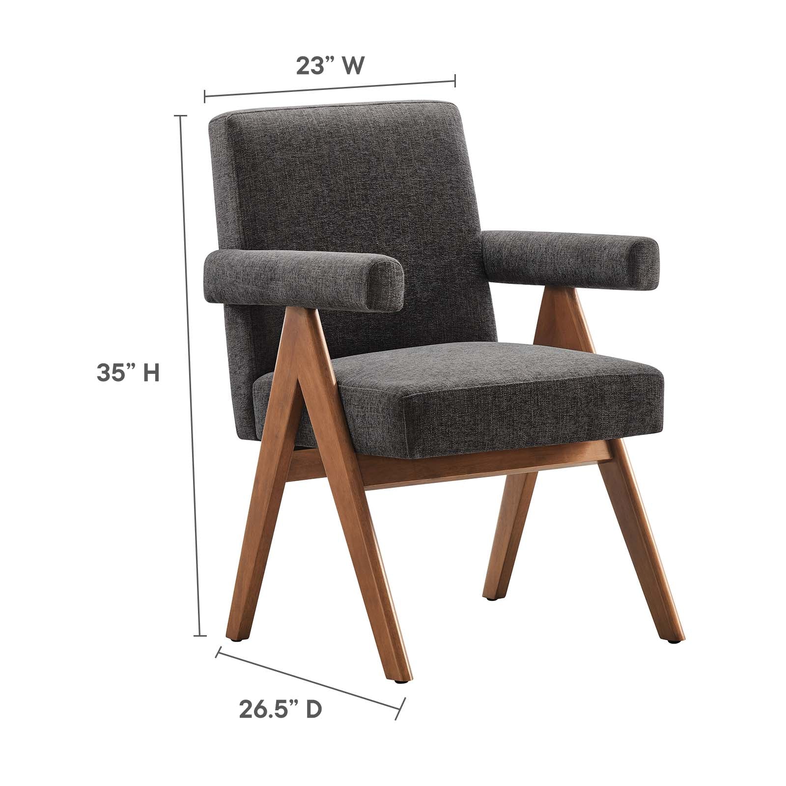 Lyra Fabric Dining Room Chair - Set of 2-Dining Chair-Modway-Wall2Wall Furnishings