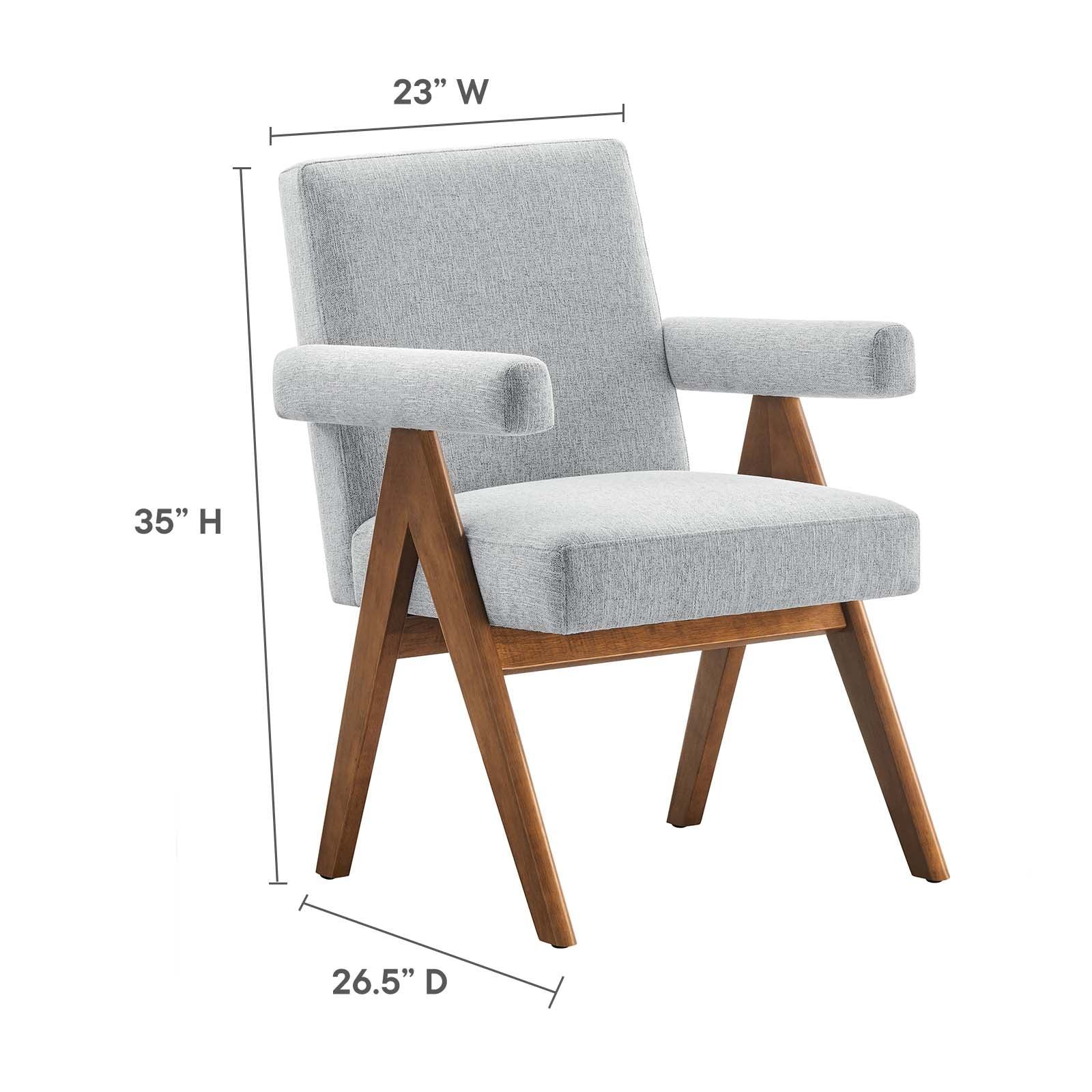 Lyra Fabric Dining Room Chair - Set of 2-Dining Chair-Modway-Wall2Wall Furnishings