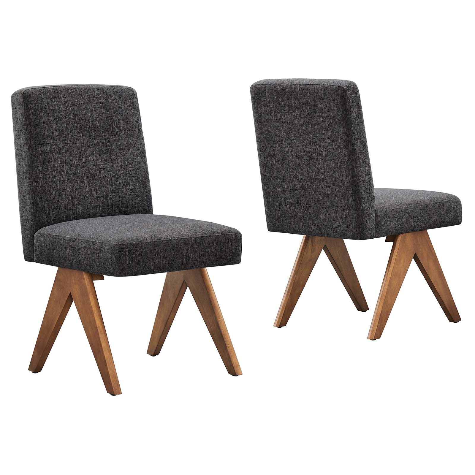 Lyra Fabric Dining Room Side Chair - Set of 2-Dining Chair-Modway-Wall2Wall Furnishings