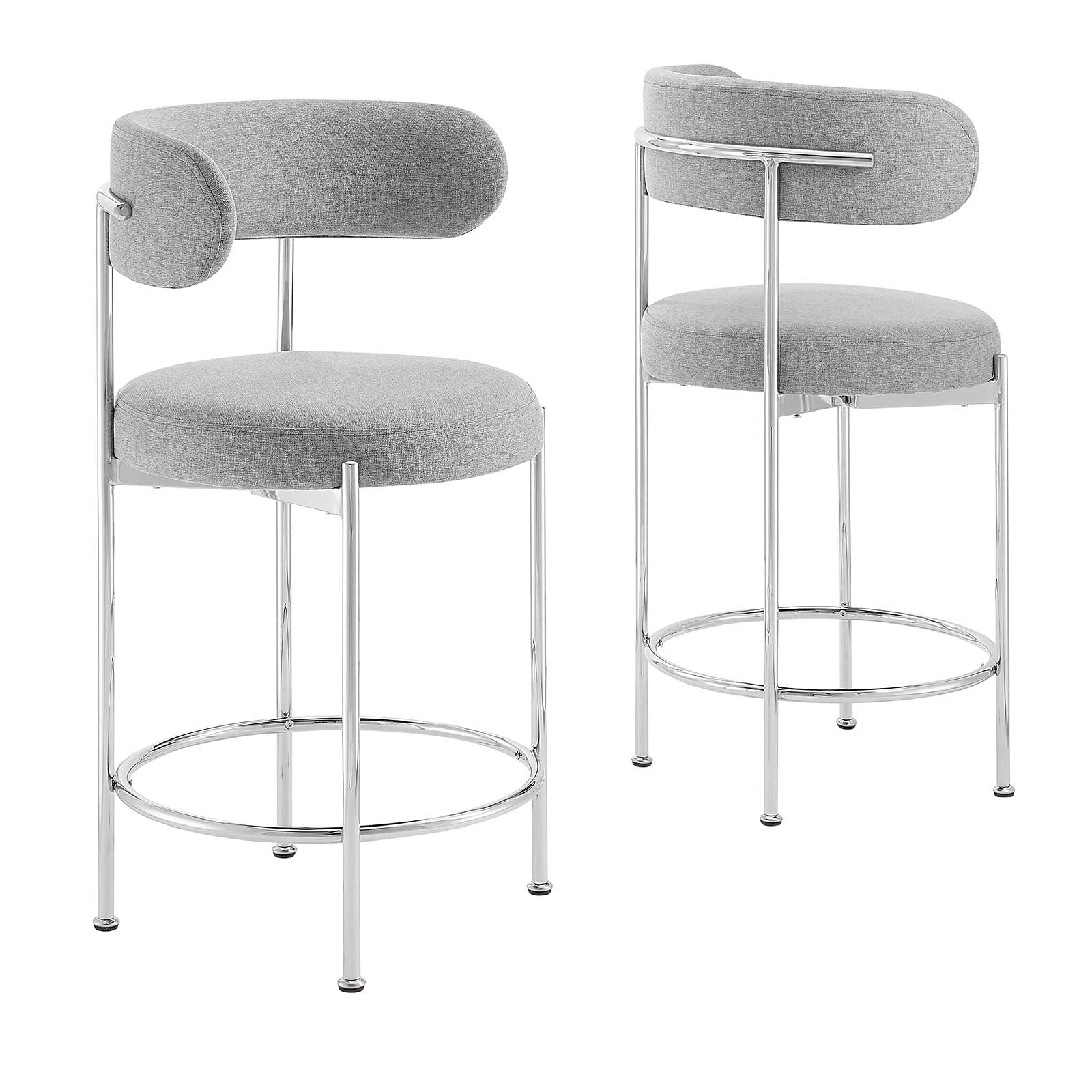 Albie Fabric Counter Stools - Set of 2-Counter Stool-Modway-Wall2Wall Furnishings