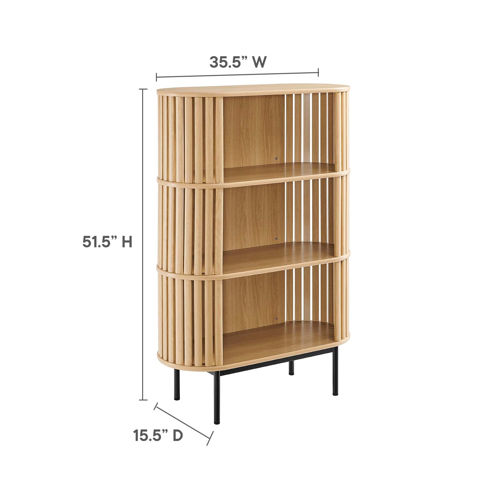 Fortitude Three Tier Display Cabinet-Cabinet-Modway-Wall2Wall Furnishings