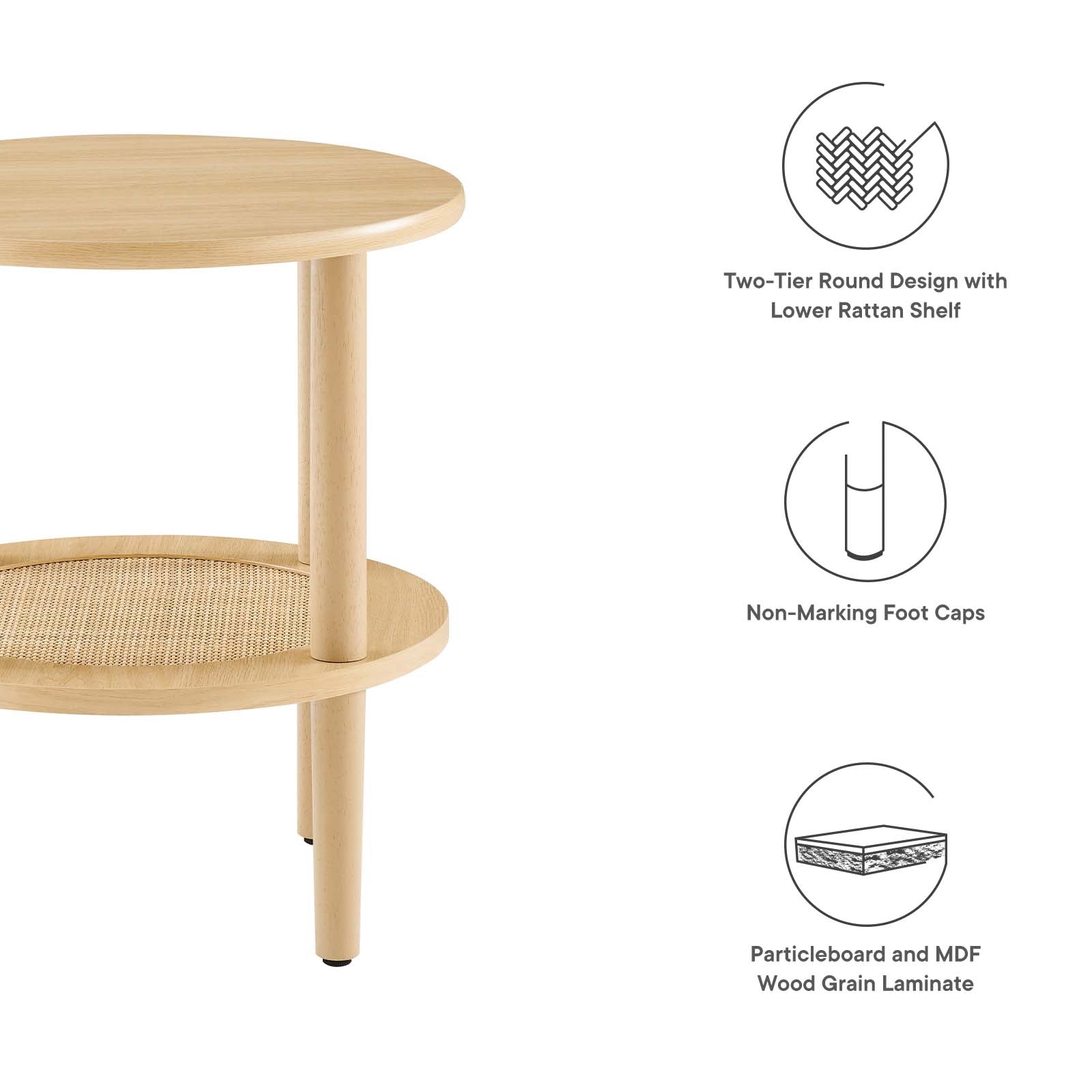 Torus Round Side Table-Table-Modway-Wall2Wall Furnishings