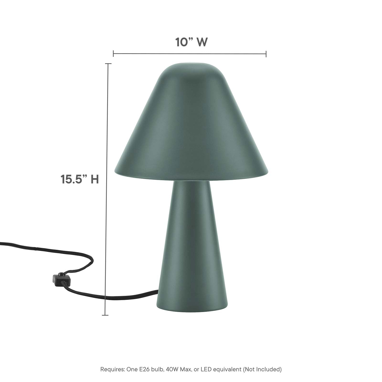 Jovial Metal Mushroom Table Lamp-Table Lamp-Modway-Wall2Wall Furnishings