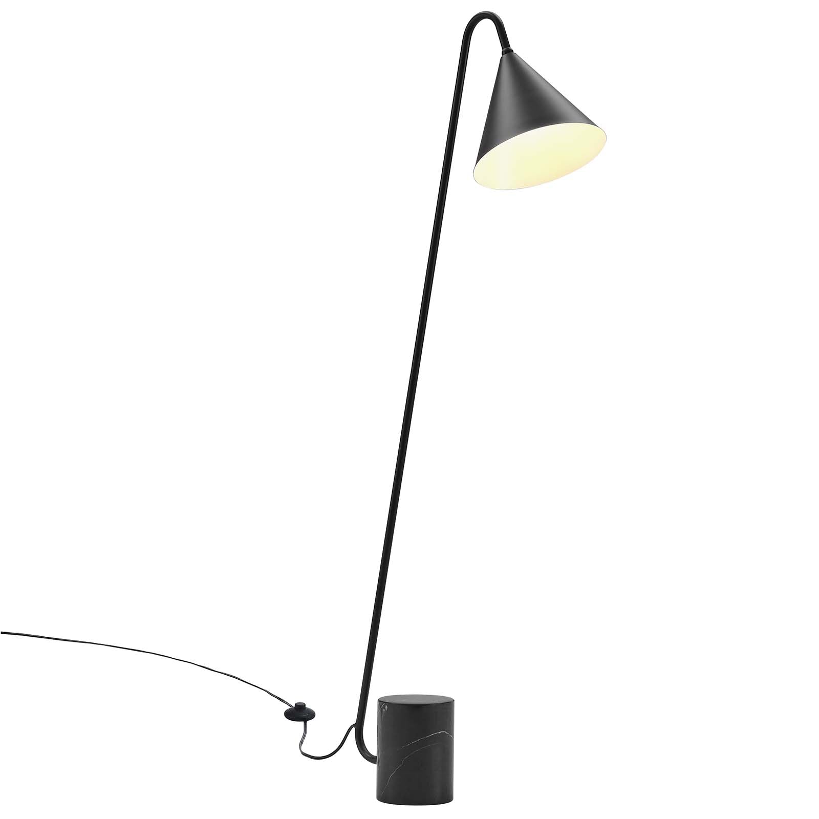 Ayla Marble Base Floor Lamp-Floor Lamp-Modway-Wall2Wall Furnishings
