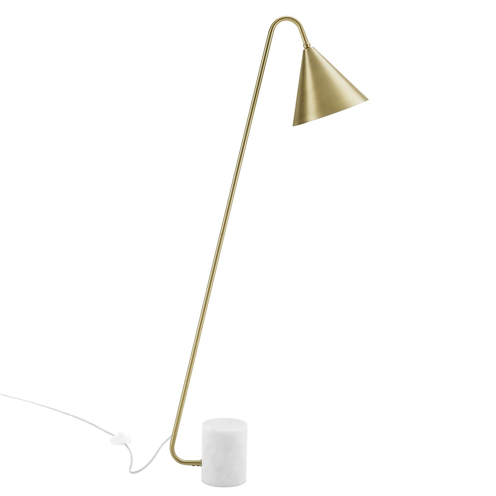 Ayla Marble Base Floor Lamp-Floor Lamp-Modway-Wall2Wall Furnishings