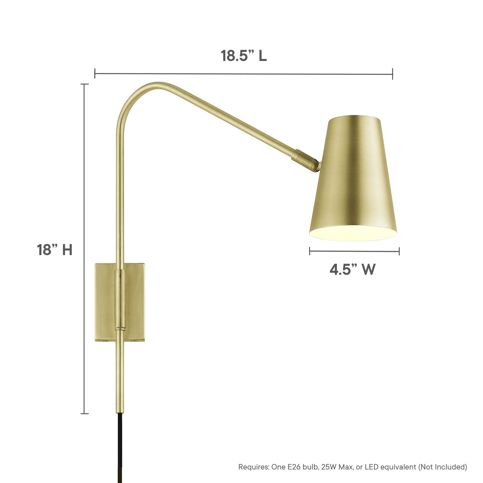 Faye Metal Wall Sconce-Table Lamp-Modway-Wall2Wall Furnishings