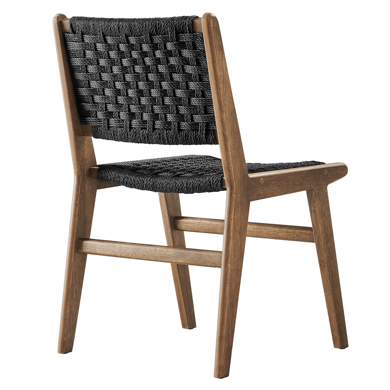 Saoirse Woven Rope Wood Dining Side Chair - Set of 2-Dining Chair-Modway-Wall2Wall Furnishings
