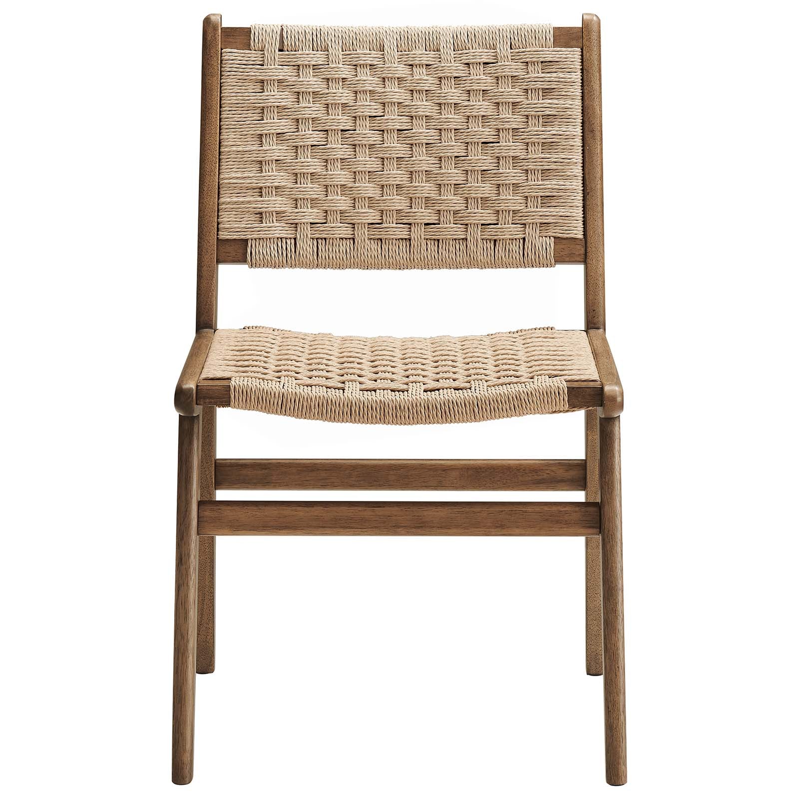 Saoirse Woven Rope Wood Dining Side Chair - Set of 2-Dining Chair-Modway-Wall2Wall Furnishings
