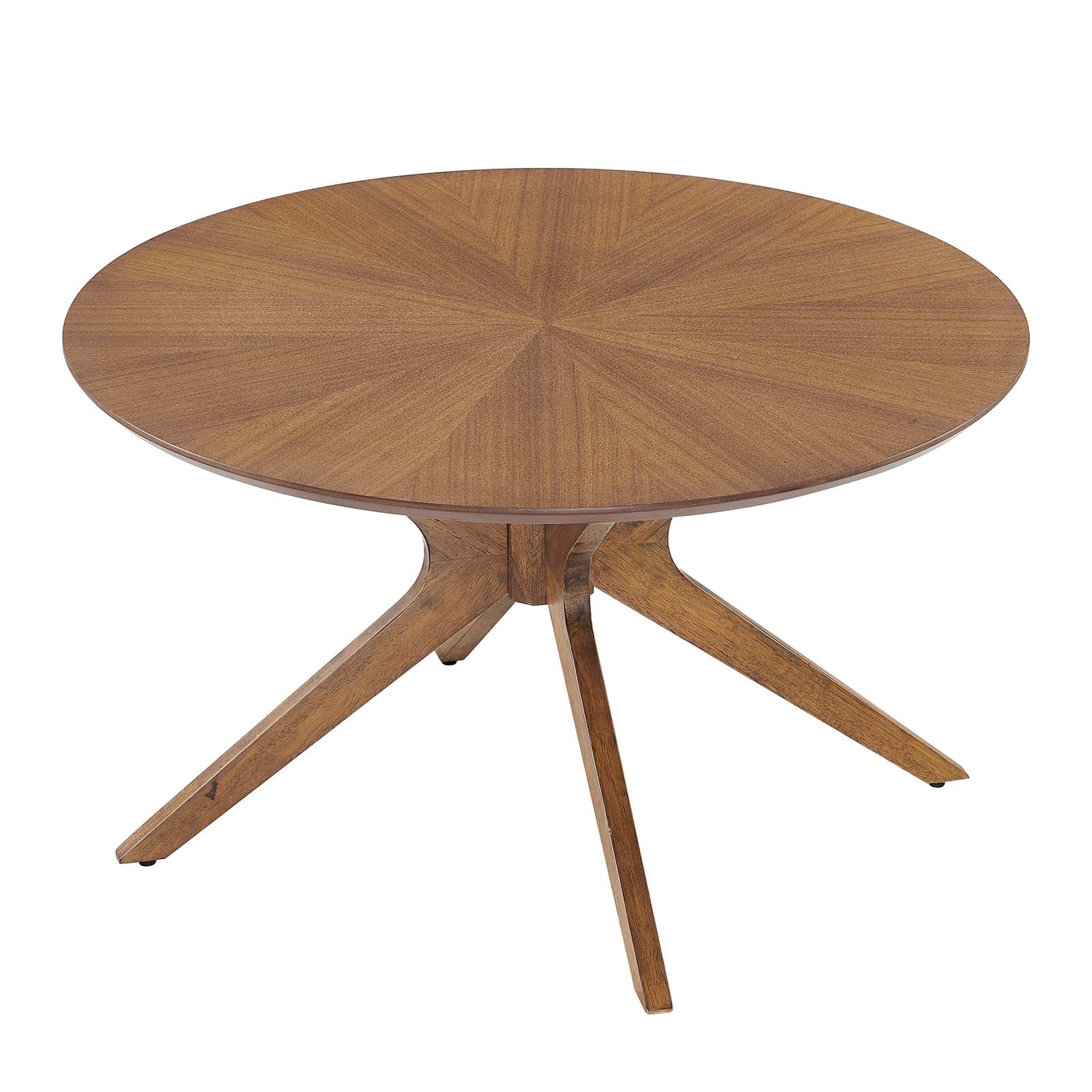 Crossroads Round Wood Coffee Table-Table-Modway-Wall2Wall Furnishings