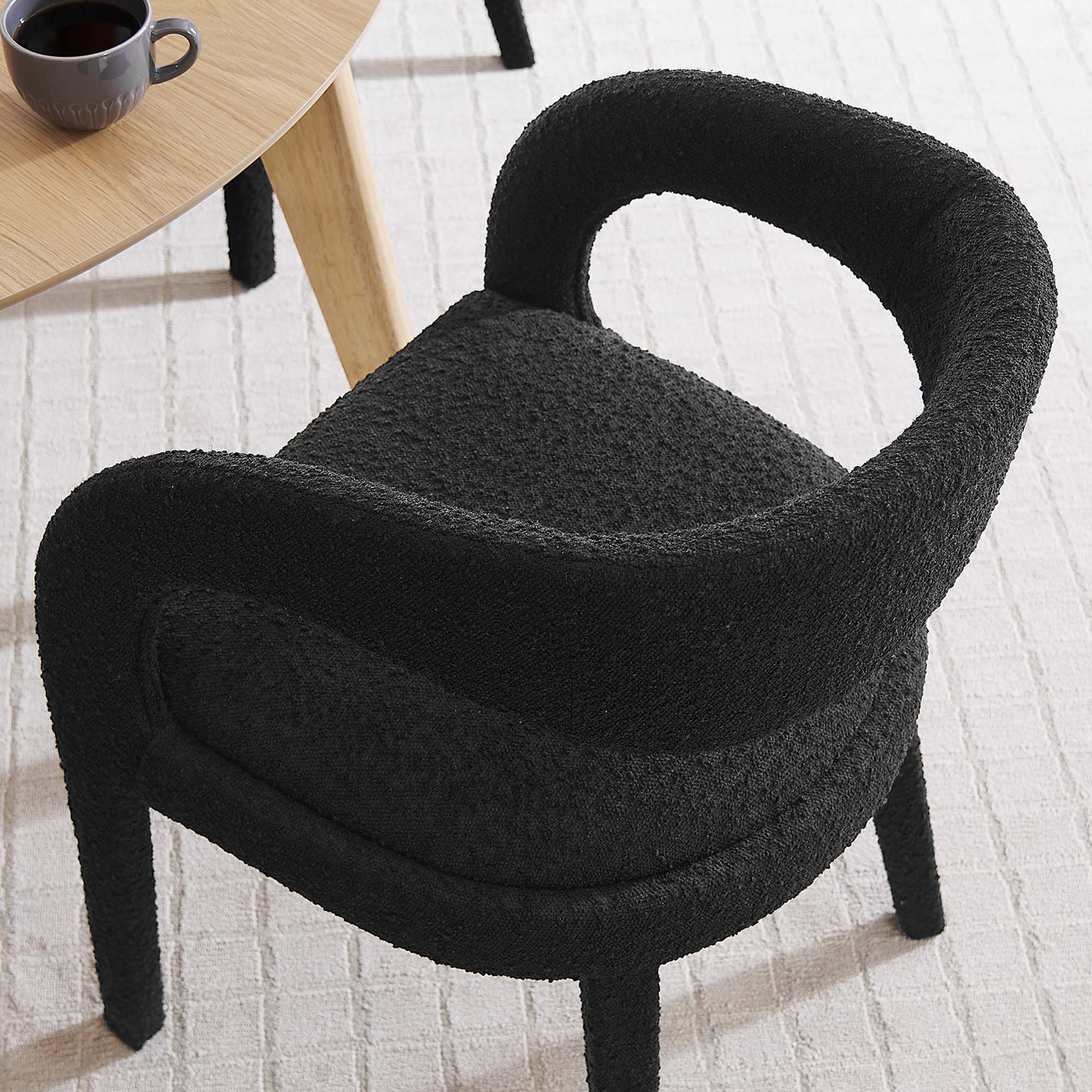 Pinnacle Boucle Upholstered Dining Chair Set of 2