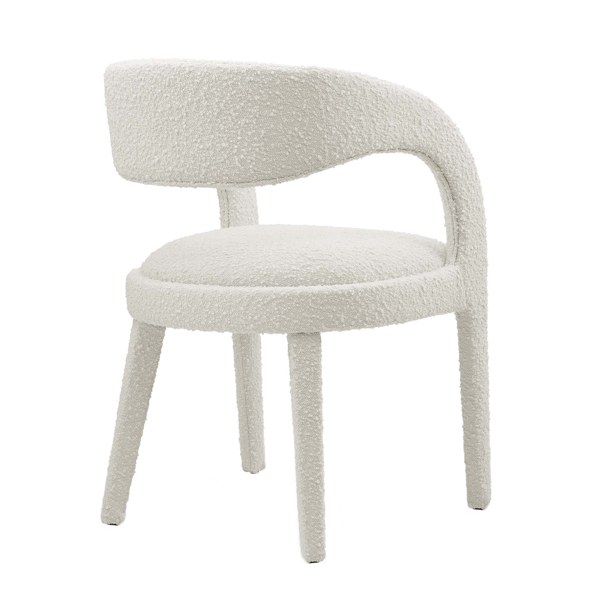 Pinnacle Boucle Upholstered Dining Chair Set of 2