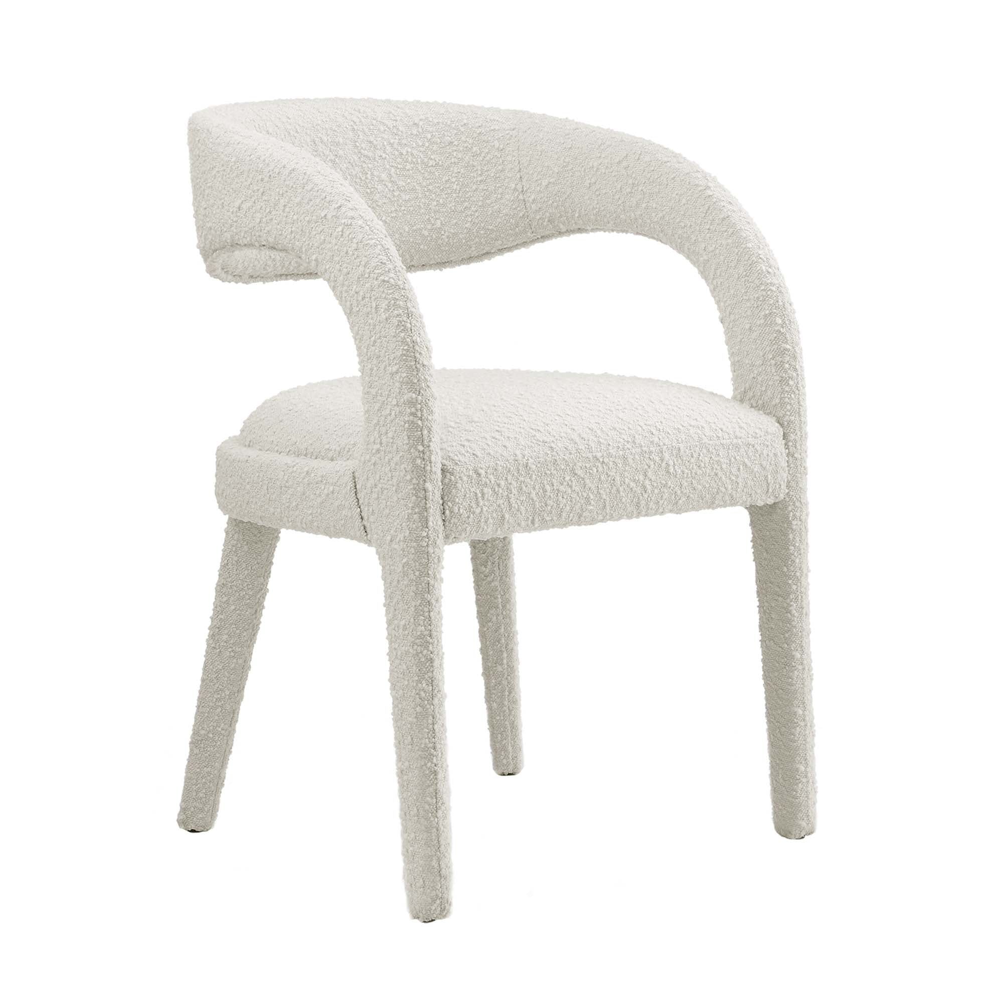 Pinnacle Boucle Upholstered Dining Chair Set of 2