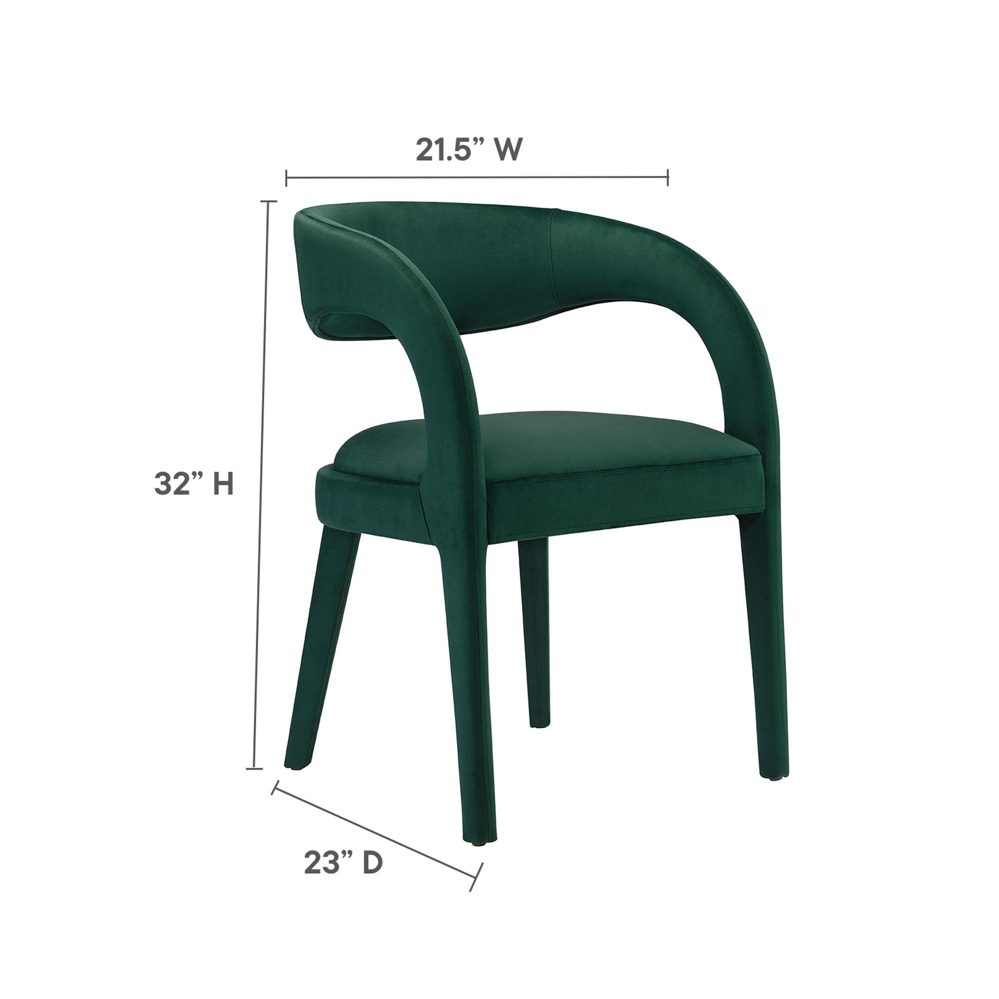 Pinnacle Performance Velvet Dining Chair Set of 2