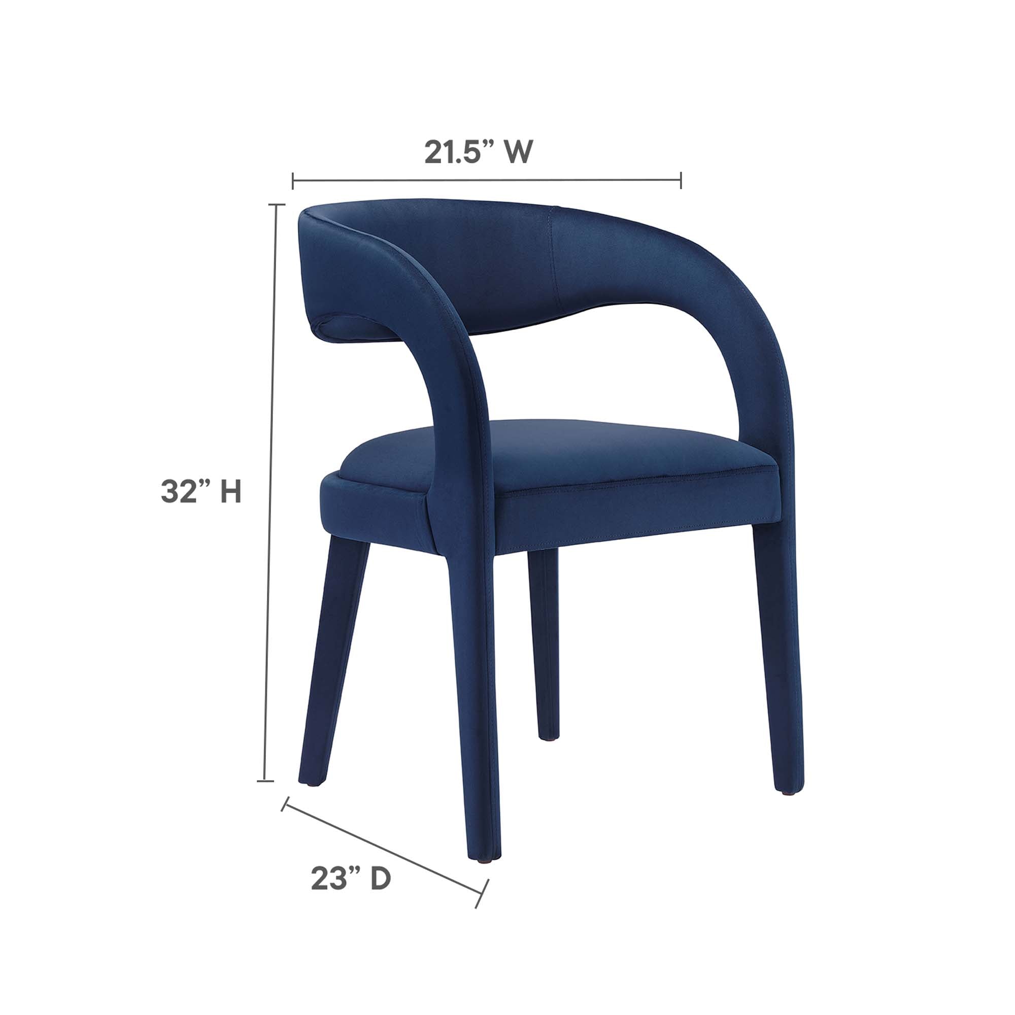 Pinnacle Performance Velvet Dining Chair Set of 2