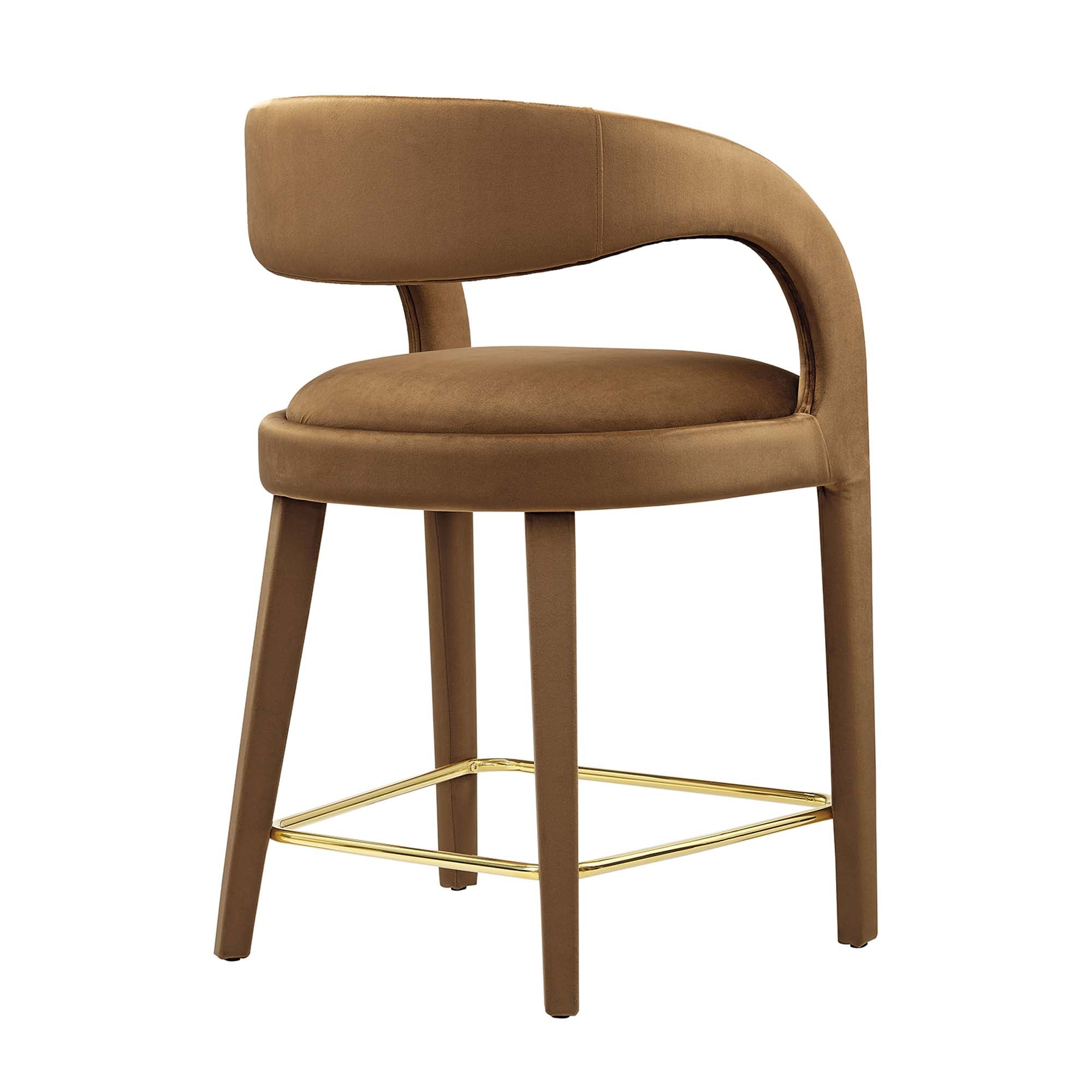 Pinnacle Performance Velvet Counter Stool Set of 2