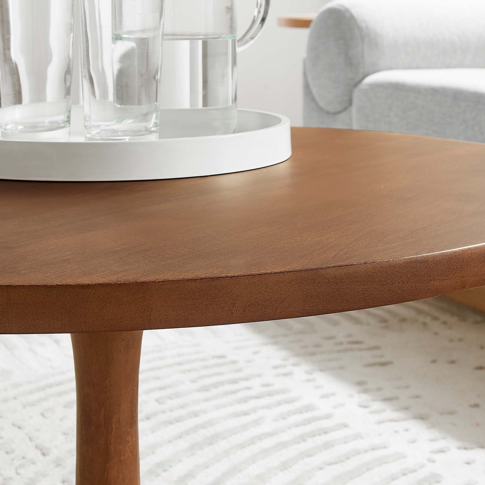 Lina Round Wood Coffee Table-Table-Modway-Wall2Wall Furnishings