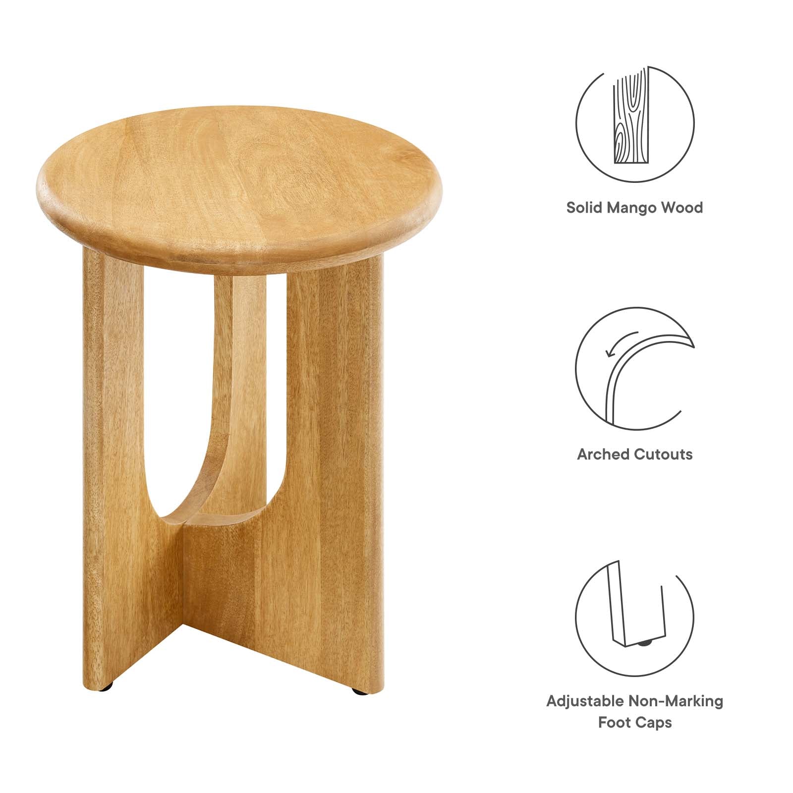 Rivian Round Side Table-Table-Modway-Wall2Wall Furnishings