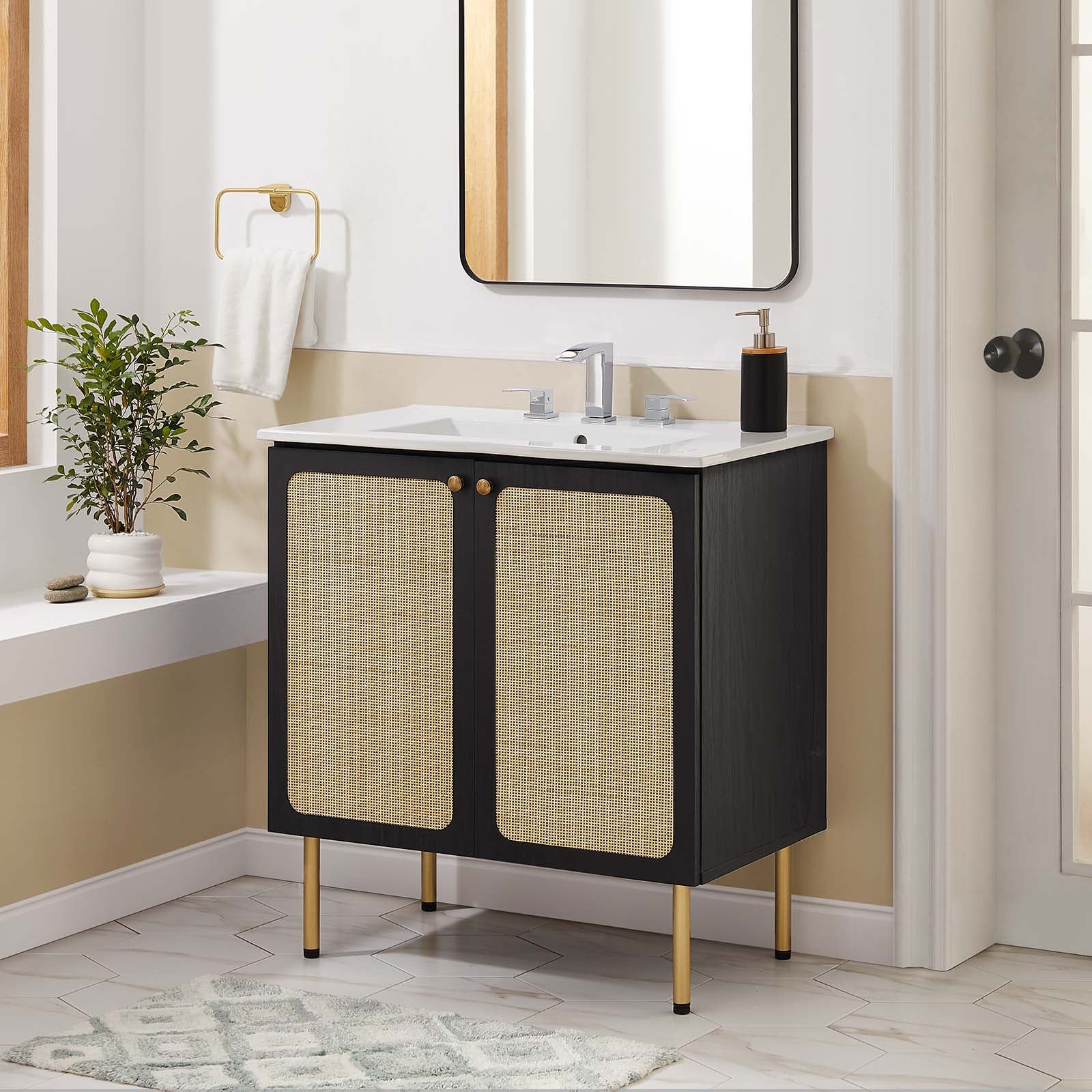 Chaucer 30" Bathroom Vanity Cabinet (Sink Basin Not Included)-Bathroom Vanity-Modway-Wall2Wall Furnishings