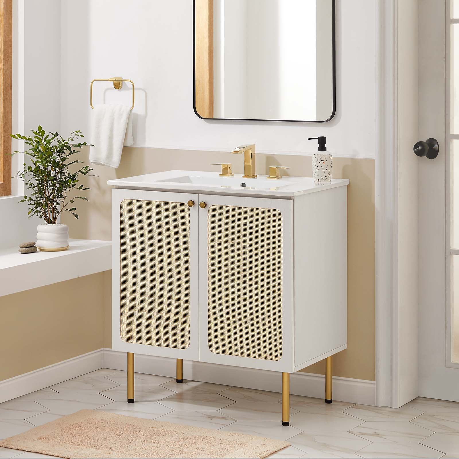Chaucer 30" Bathroom Vanity Cabinet (Sink Basin Not Included)-Bathroom Vanity-Modway-Wall2Wall Furnishings