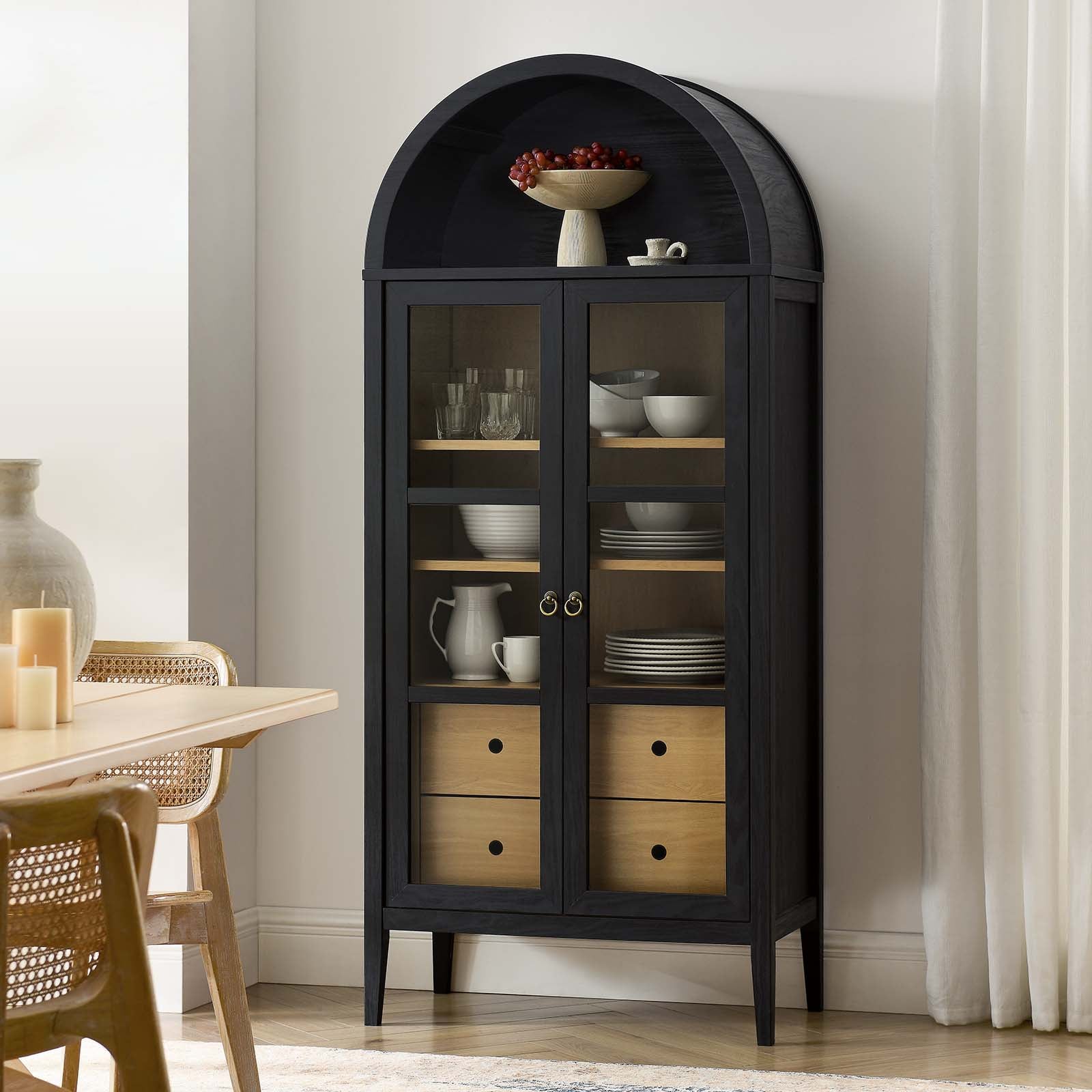 Nolan Tall Arched Storage Display Cabinet-Cabinet-Modway-Wall2Wall Furnishings