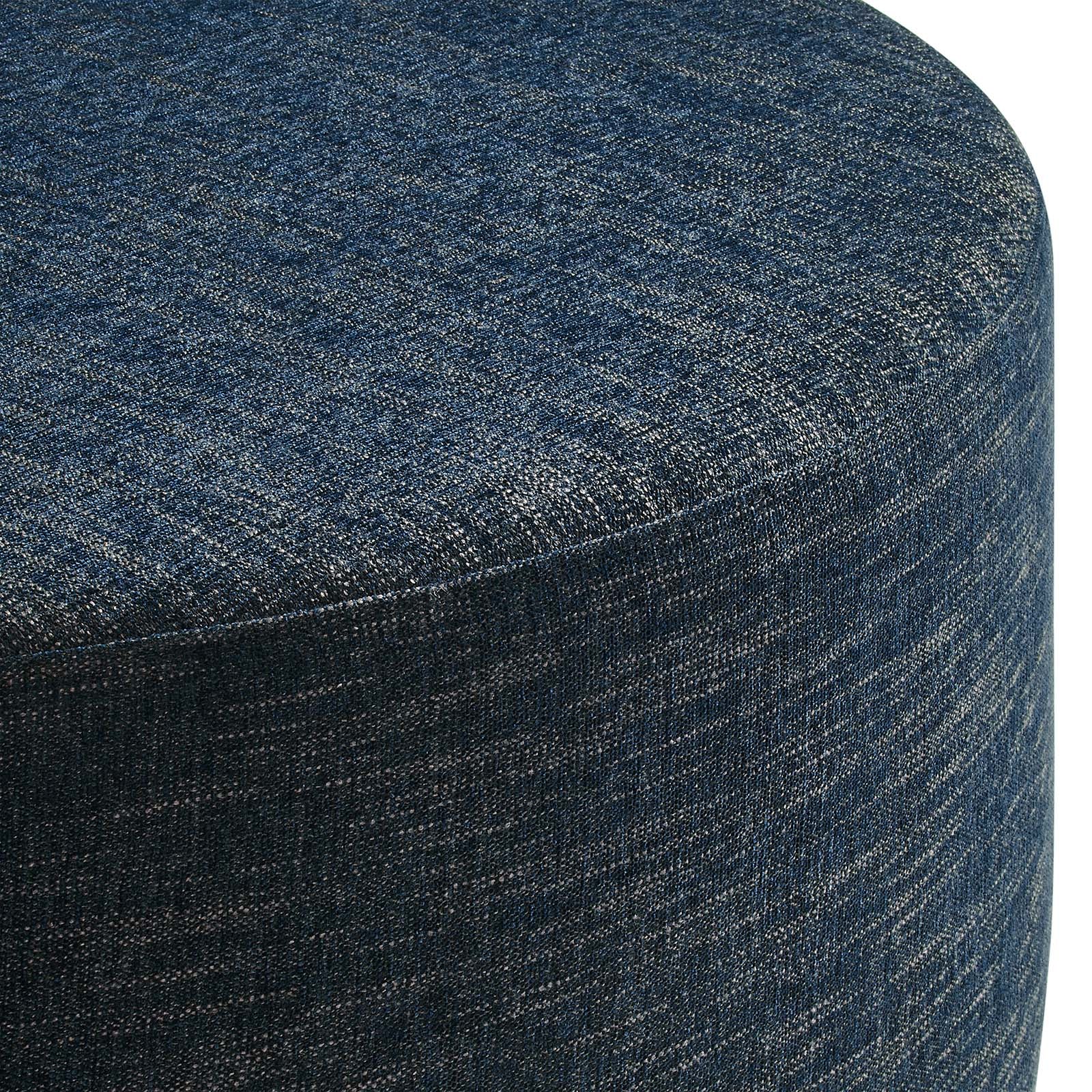Callum Large 38" Round Woven Heathered Fabric Upholstered Ottoman-Ottoman-Modway-Wall2Wall Furnishings