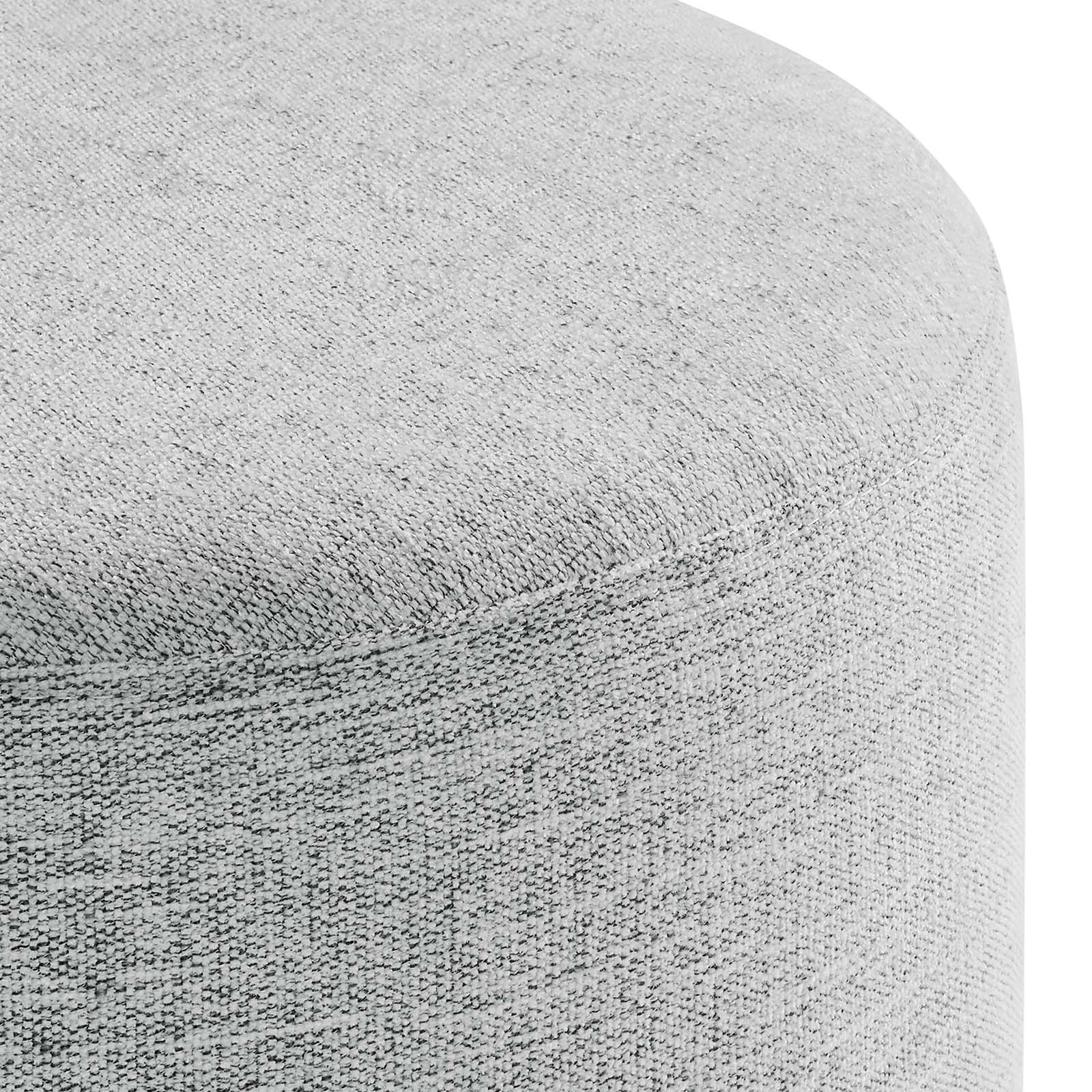 Callum 16" Round Woven Heathered Fabric Upholstered Ottoman-Ottoman-Modway-Wall2Wall Furnishings