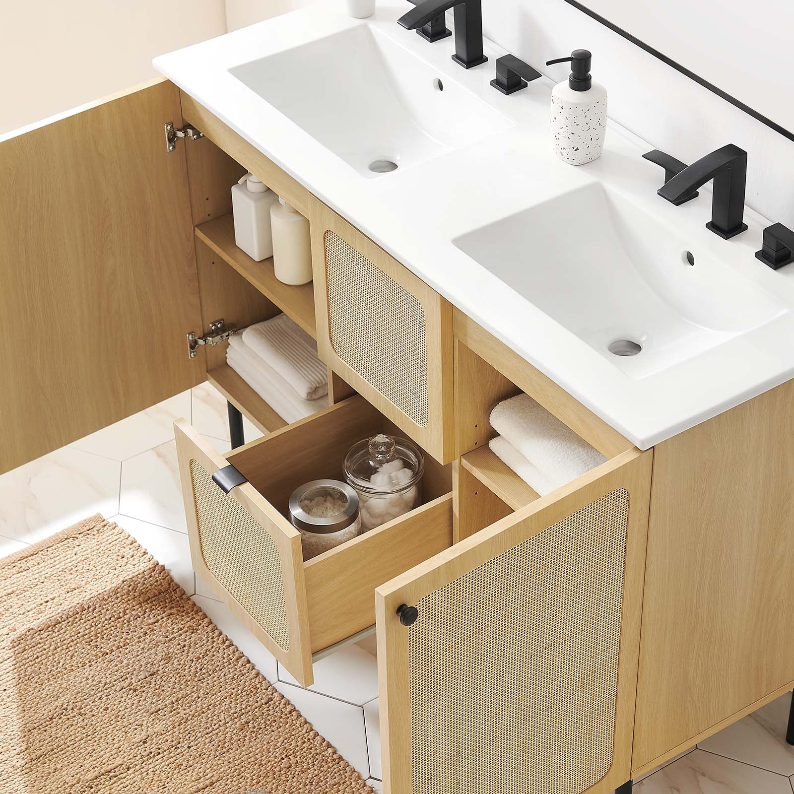 Chaucer 48" Double Sink Bathroom Vanity-Bathroom Vanity-Modway-Wall2Wall Furnishings