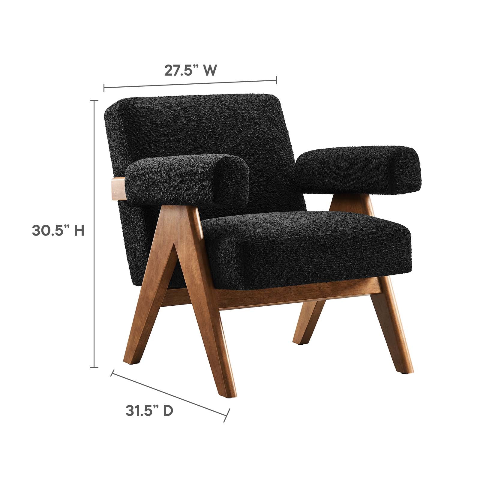 Lyra Boucle Fabric Armchair - Set of 2-Sofa Set-Modway-Wall2Wall Furnishings