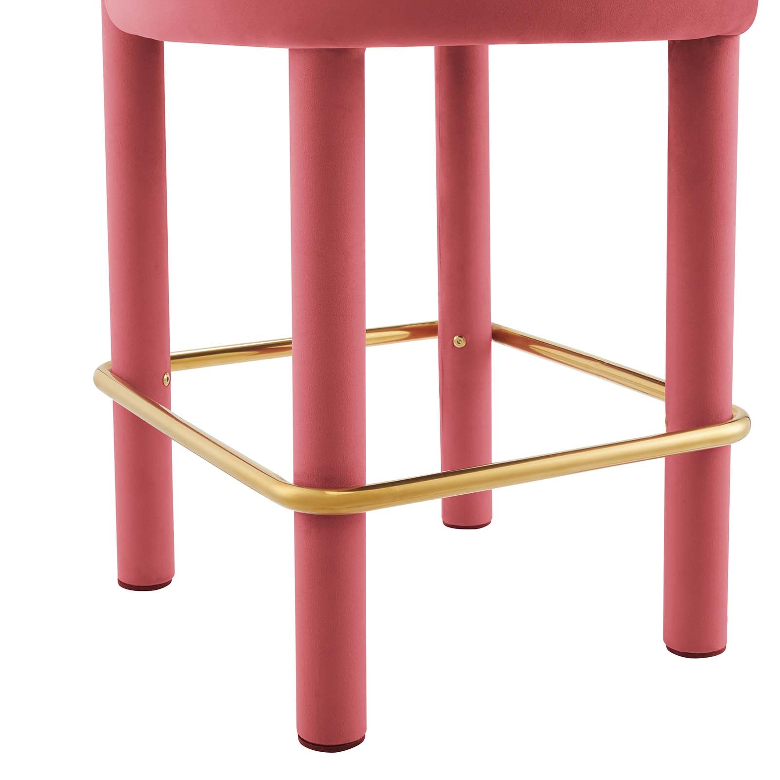 Toulouse Performance Velvet Counter Stool - Set of 2-Counter Stool-Modway-Wall2Wall Furnishings