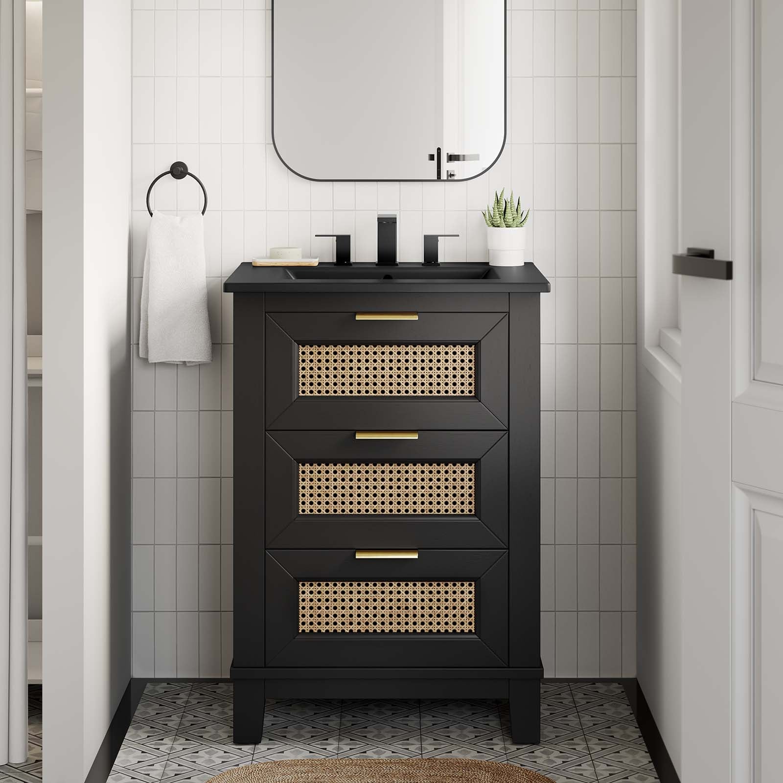 Dixie 24” Solid Wood Bathroom Vanity Cabinet-Bathroom Vanity-Modway-Wall2Wall Furnishings
