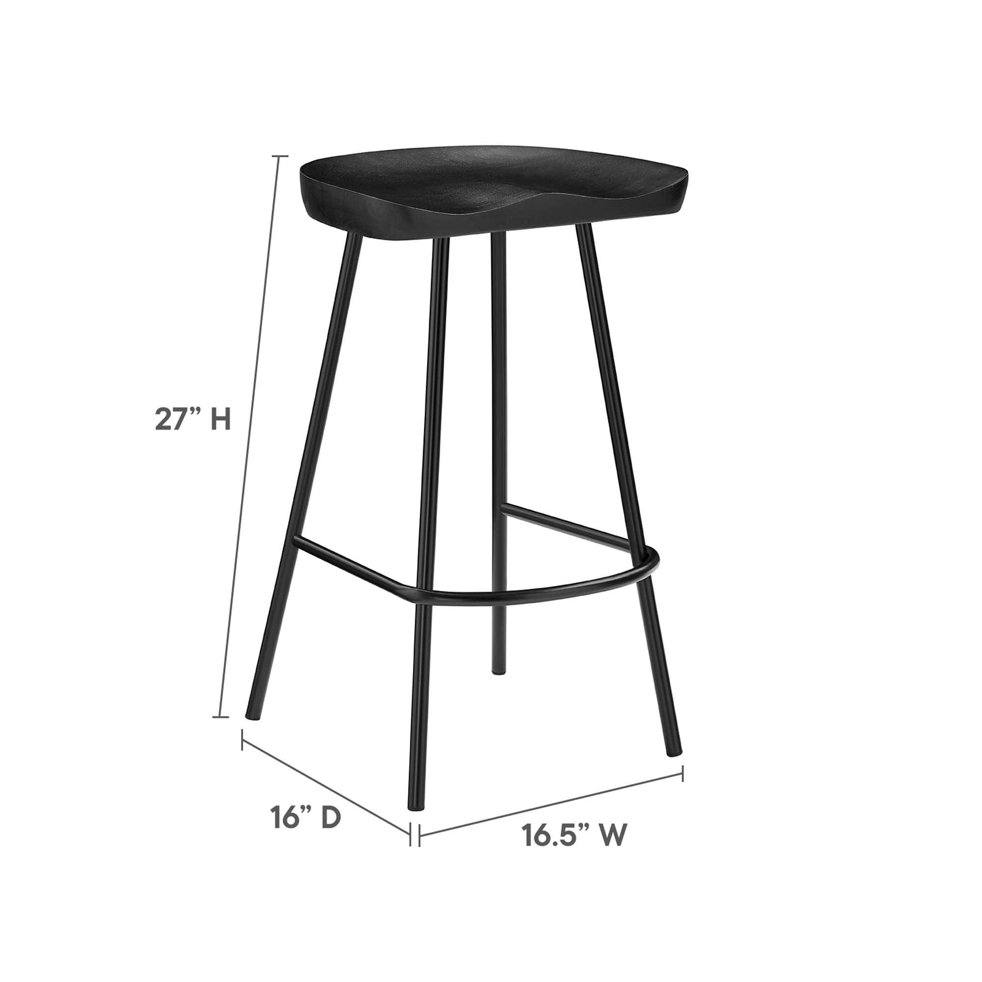 Concord Backless Wood Counter Stools Set of 2
