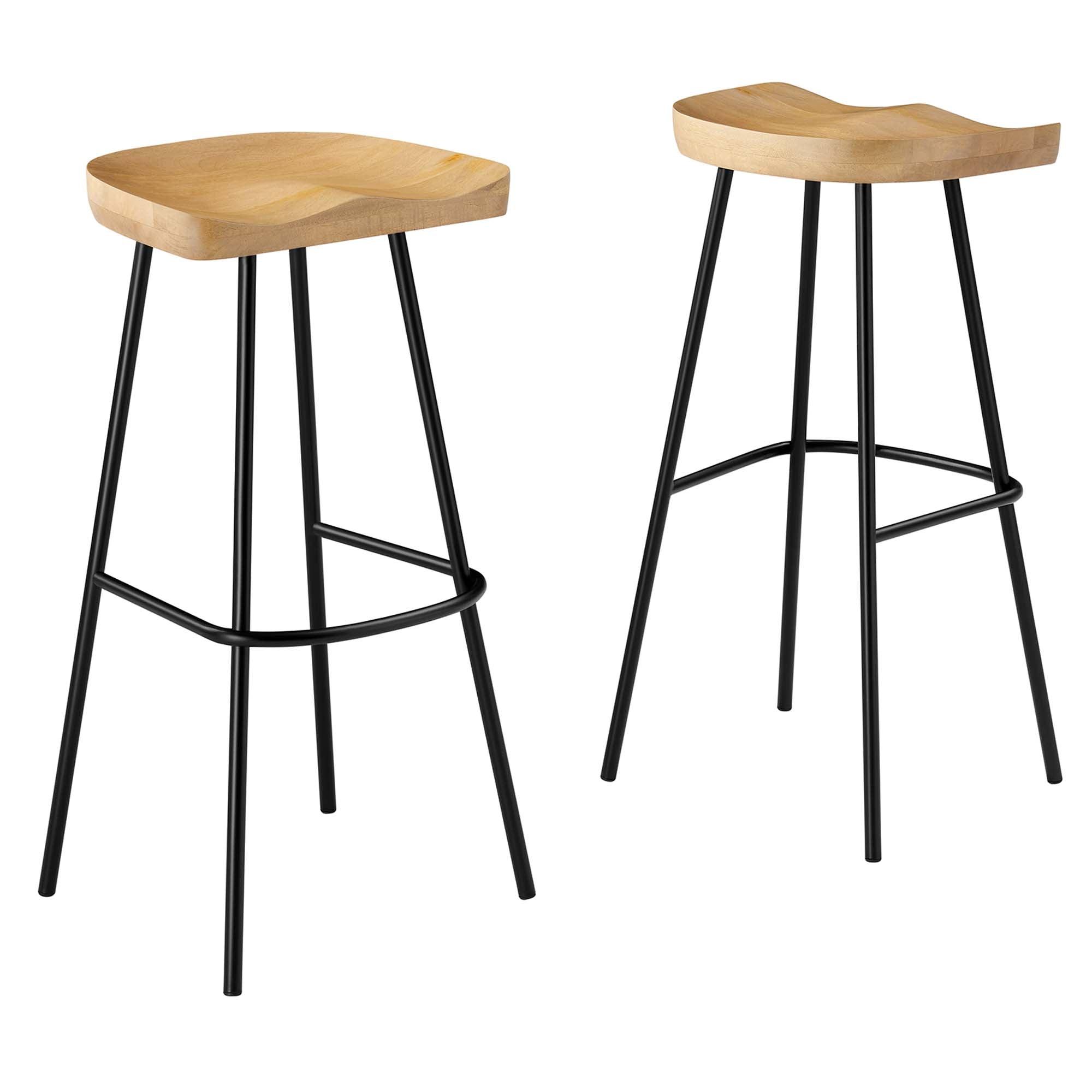 Concord Backless Wood Bar Stools Set of 2