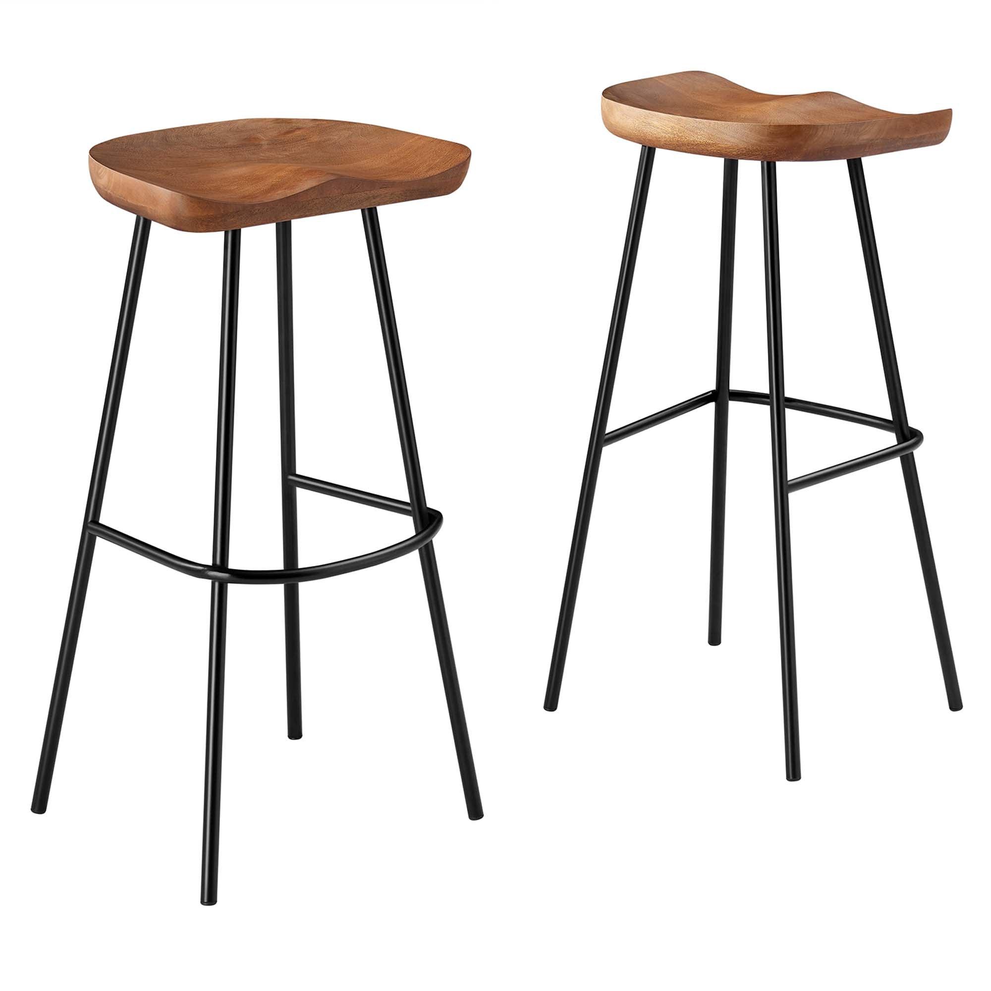 Concord Backless Wood Bar Stools Set of 2
