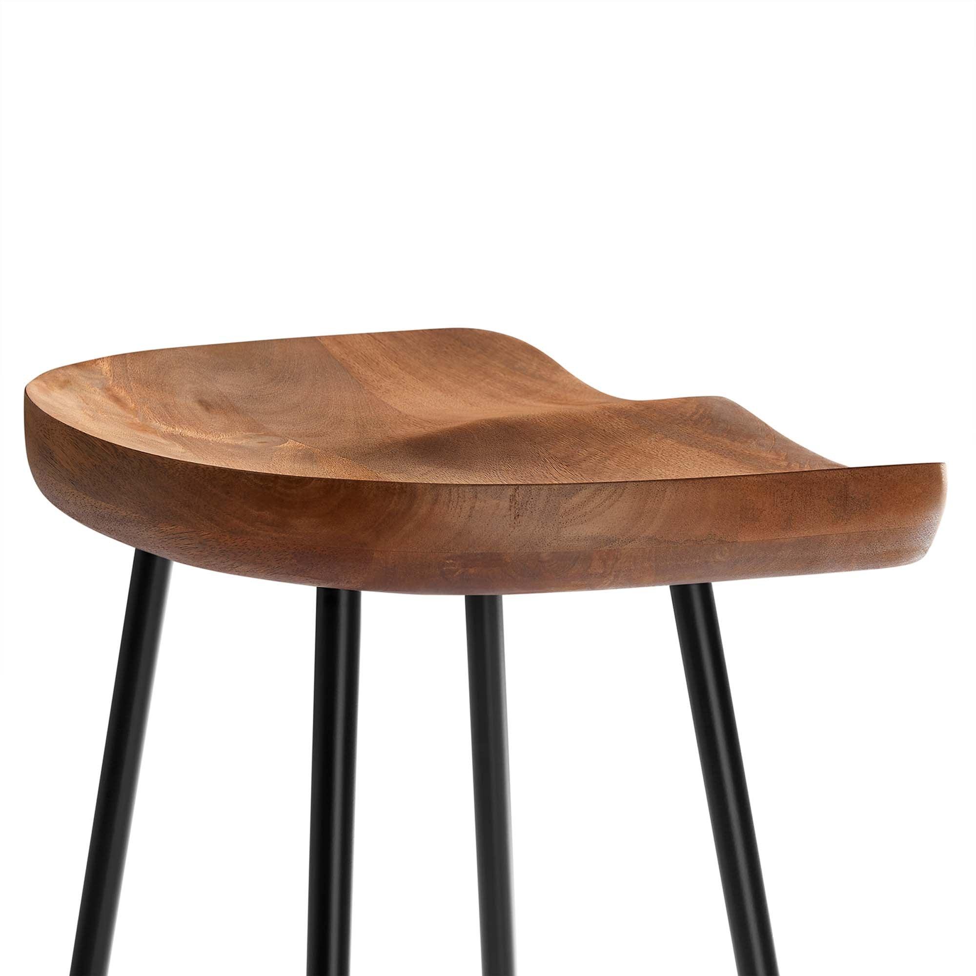 Concord Backless Wood Bar Stools Set of 2