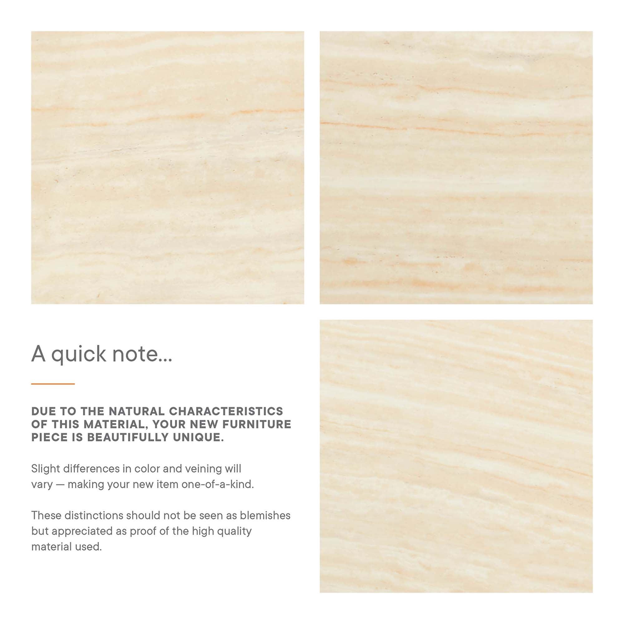 Lippa 60” Oval Faux Travertine Dining Table