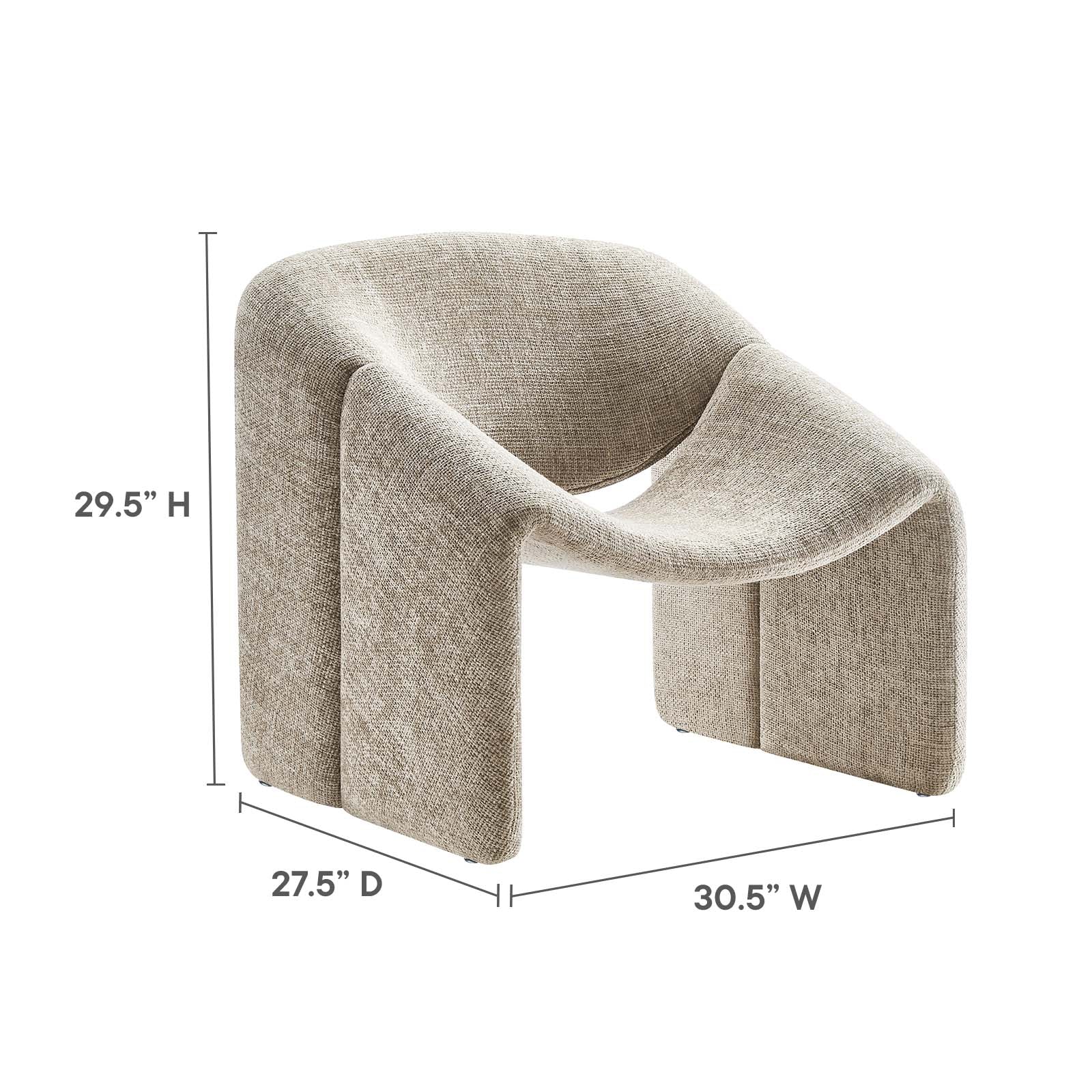 Vivi Chenille Upholstered Accent Chair-Accent Chair-Modway-Wall2Wall Furnishings