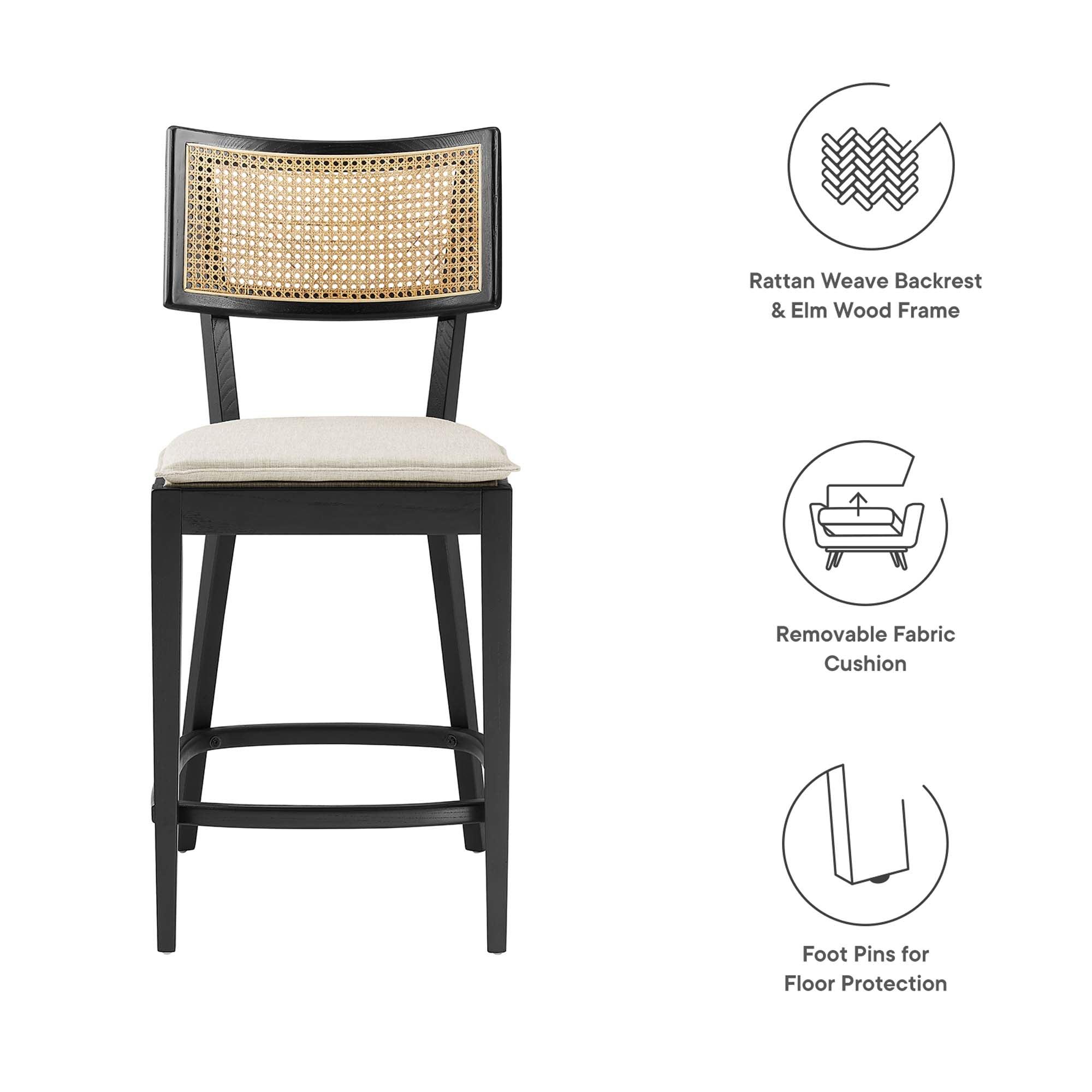 Caledonia Wood Counter Stools Set of 2