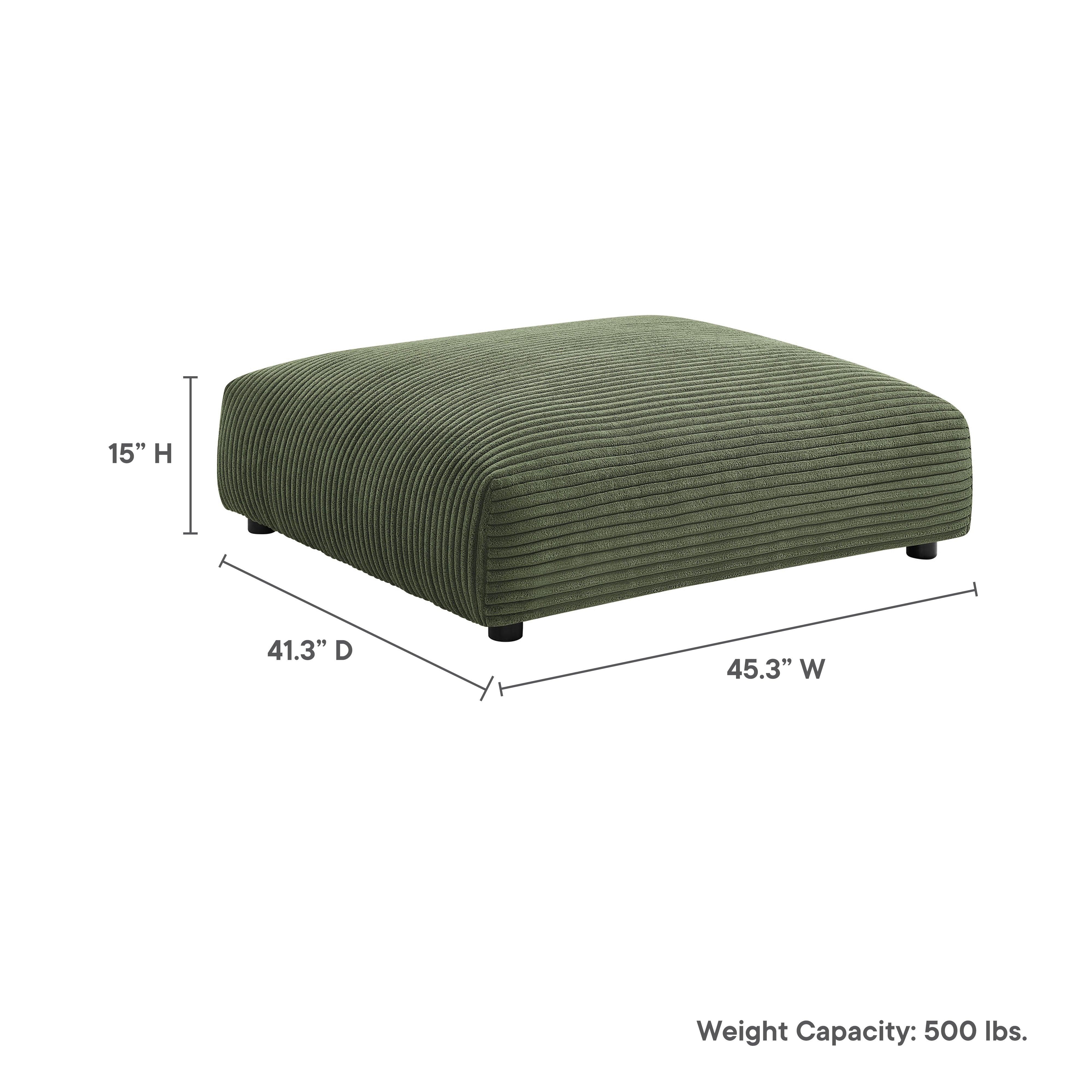 Solace Modular Corduroy Upholstered Ottoman