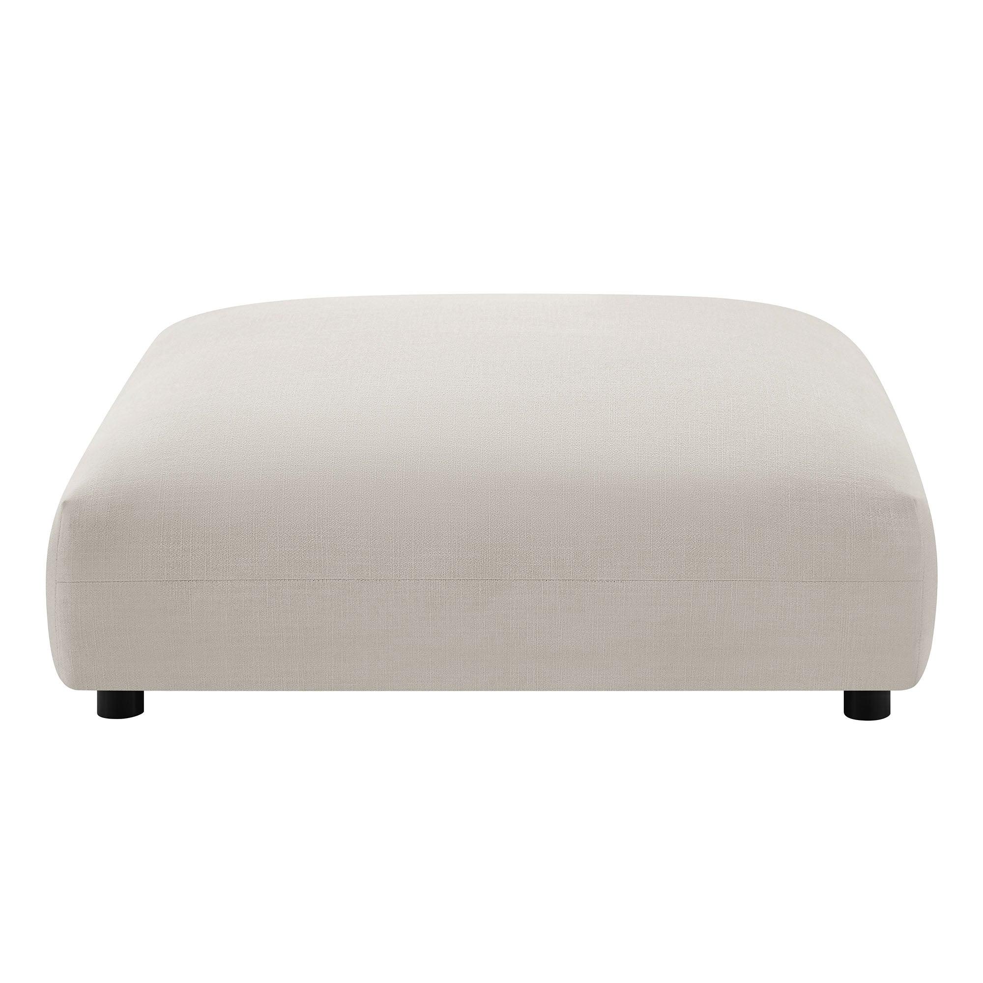 Solace 4-Piece Modular Upholstered Fabric Sectional Sofa With Ottoman
