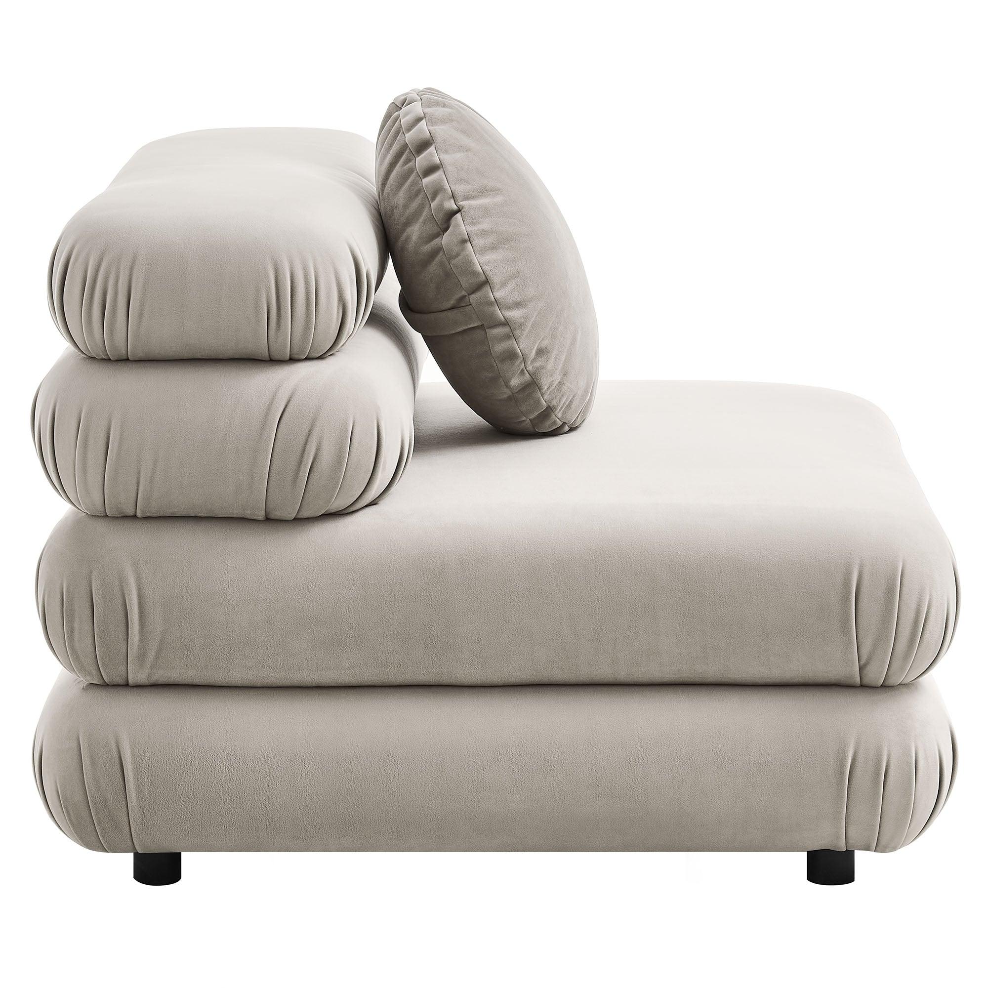 Jubilee 3-Piece Modular Performance Velvet Sectional Sofa