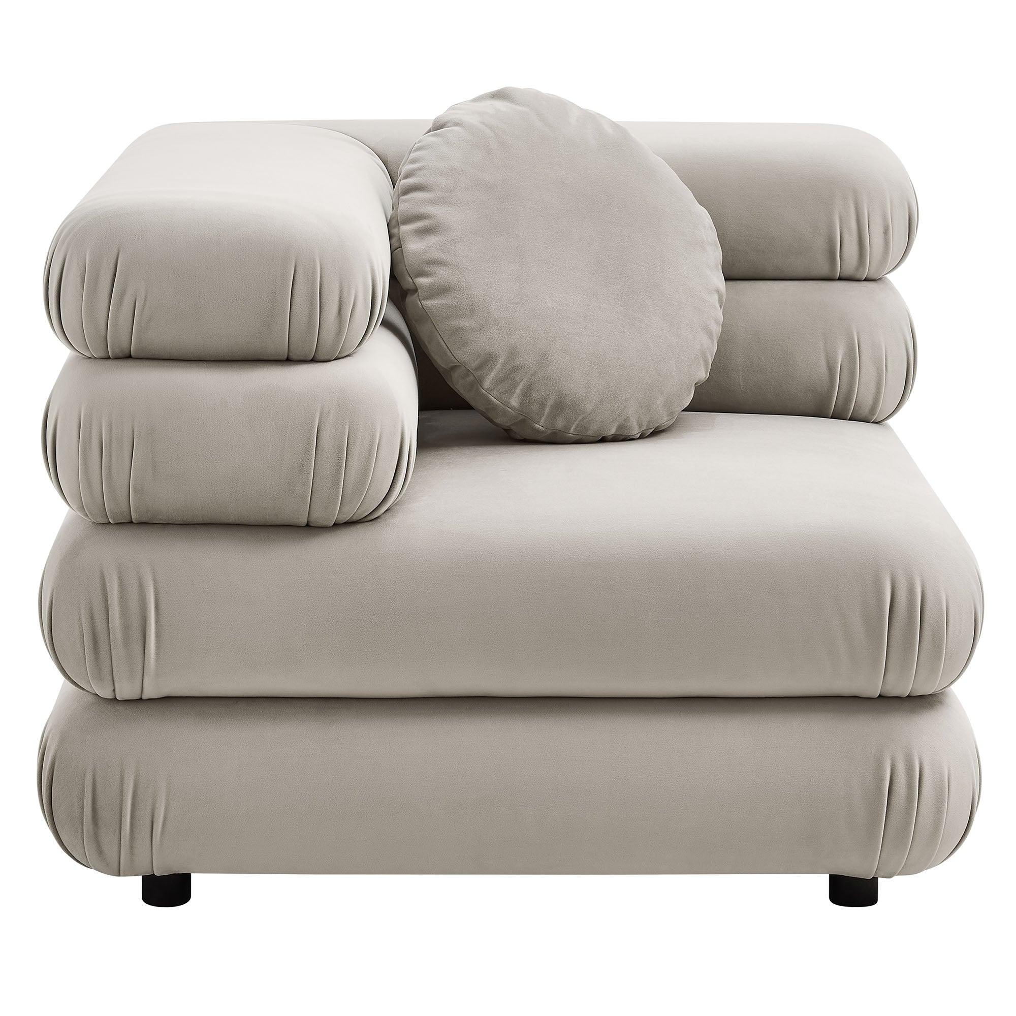 Jubilee 3-Piece Modular Performance Velvet Sectional Sofa