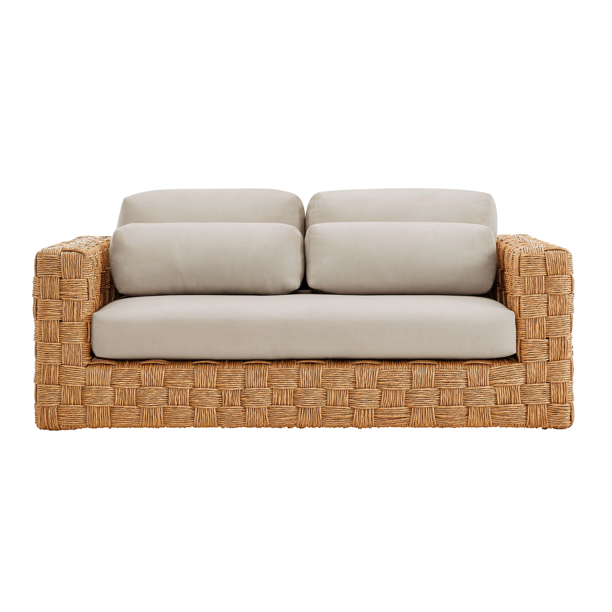 Thames Outdoor Patio Wicker Outdoor Patio Rattan Loveseat