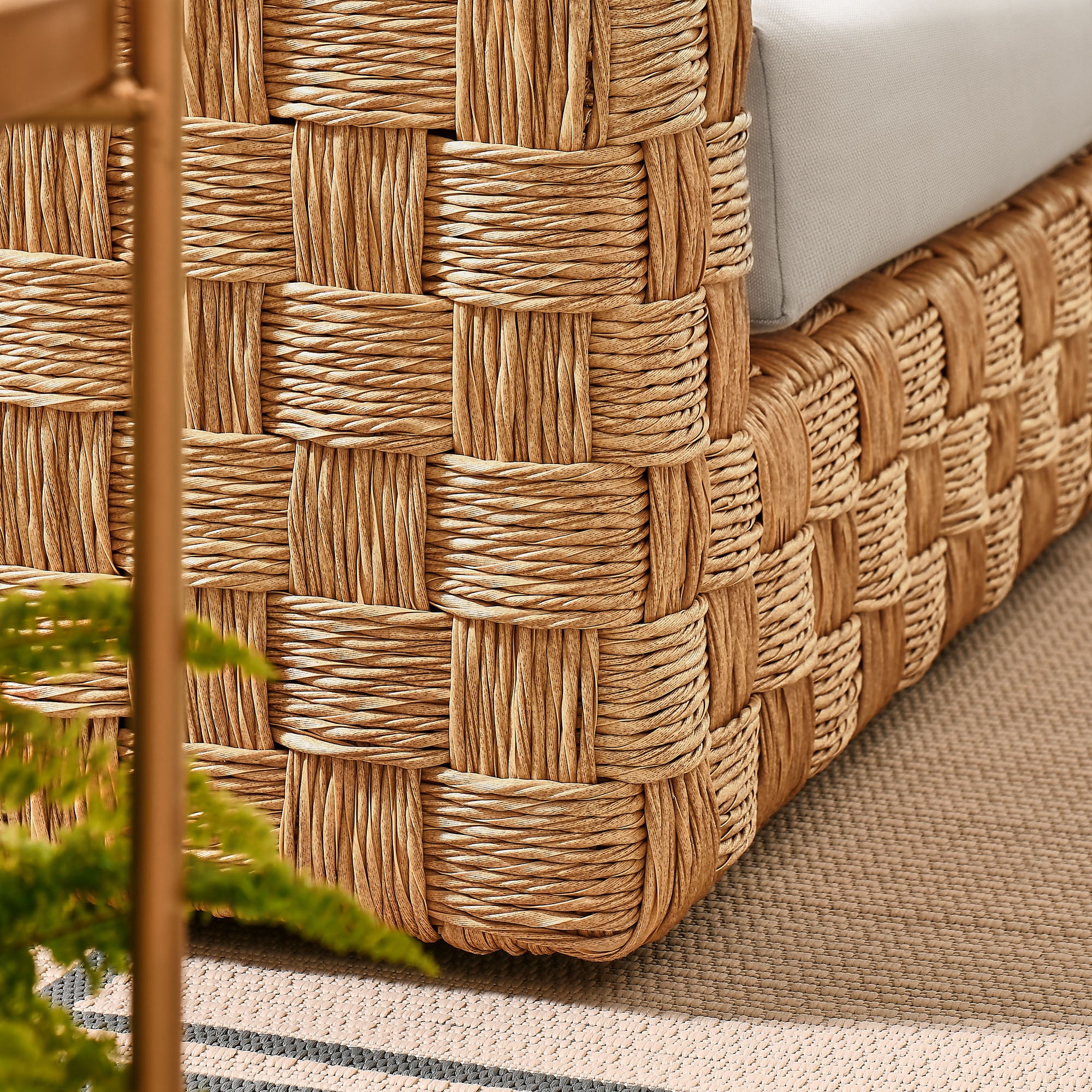 Thames Outdoor Patio Wicker Outdoor Patio Rattan Loveseat