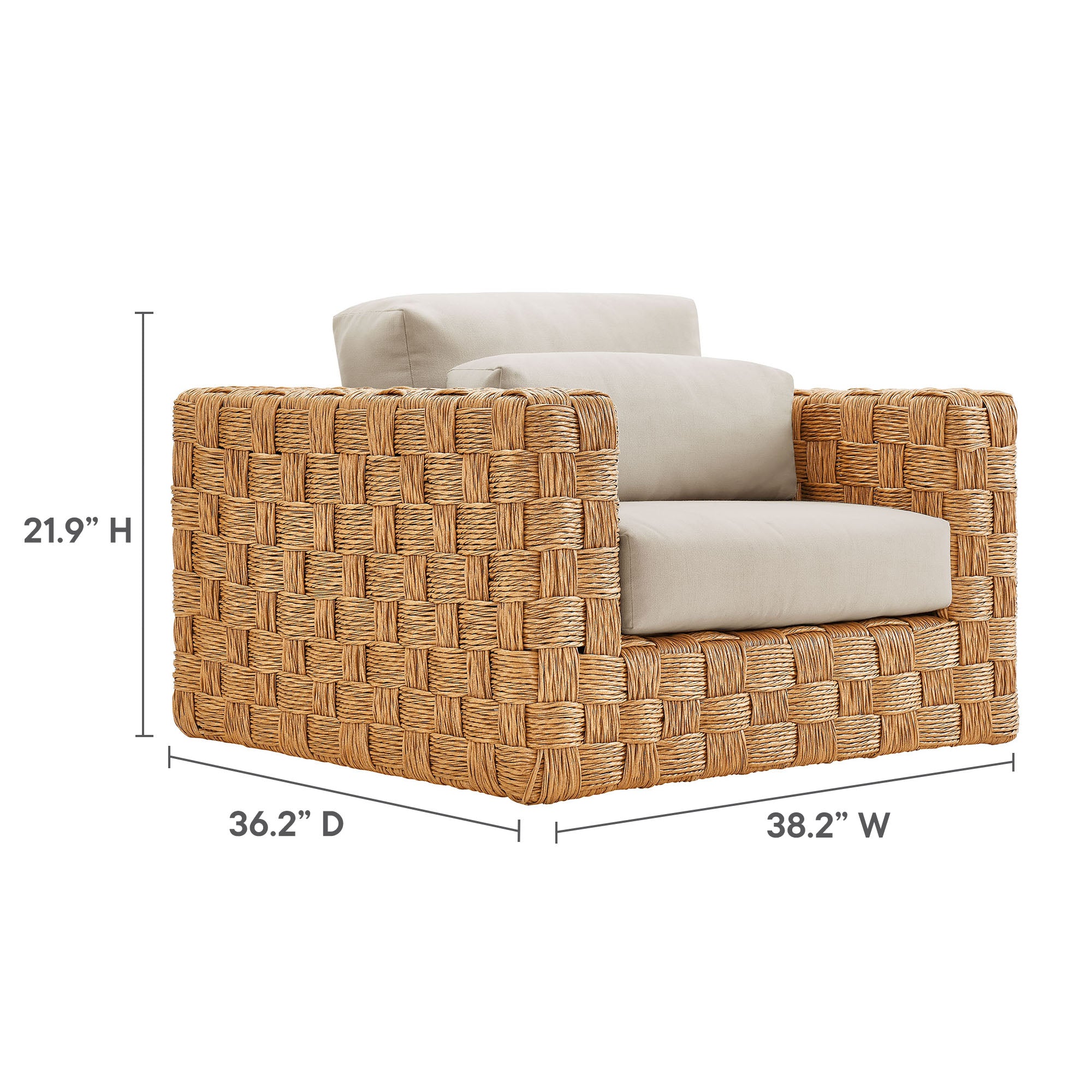 Thames Outdoor Patio Wicker Outdoor Patio Rattan Armchair