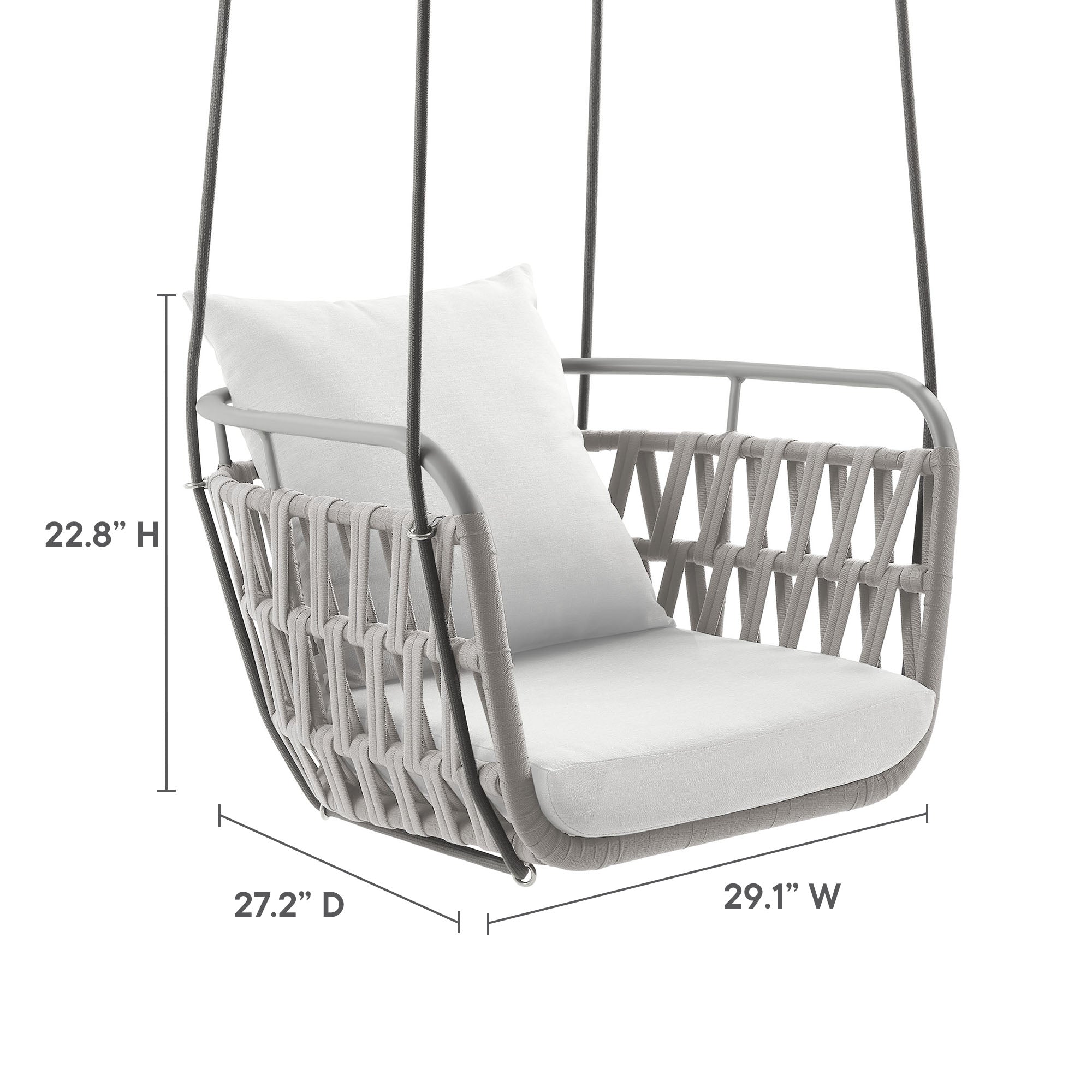 Kaliah Outdoor Patio Aluminum Swing Chair