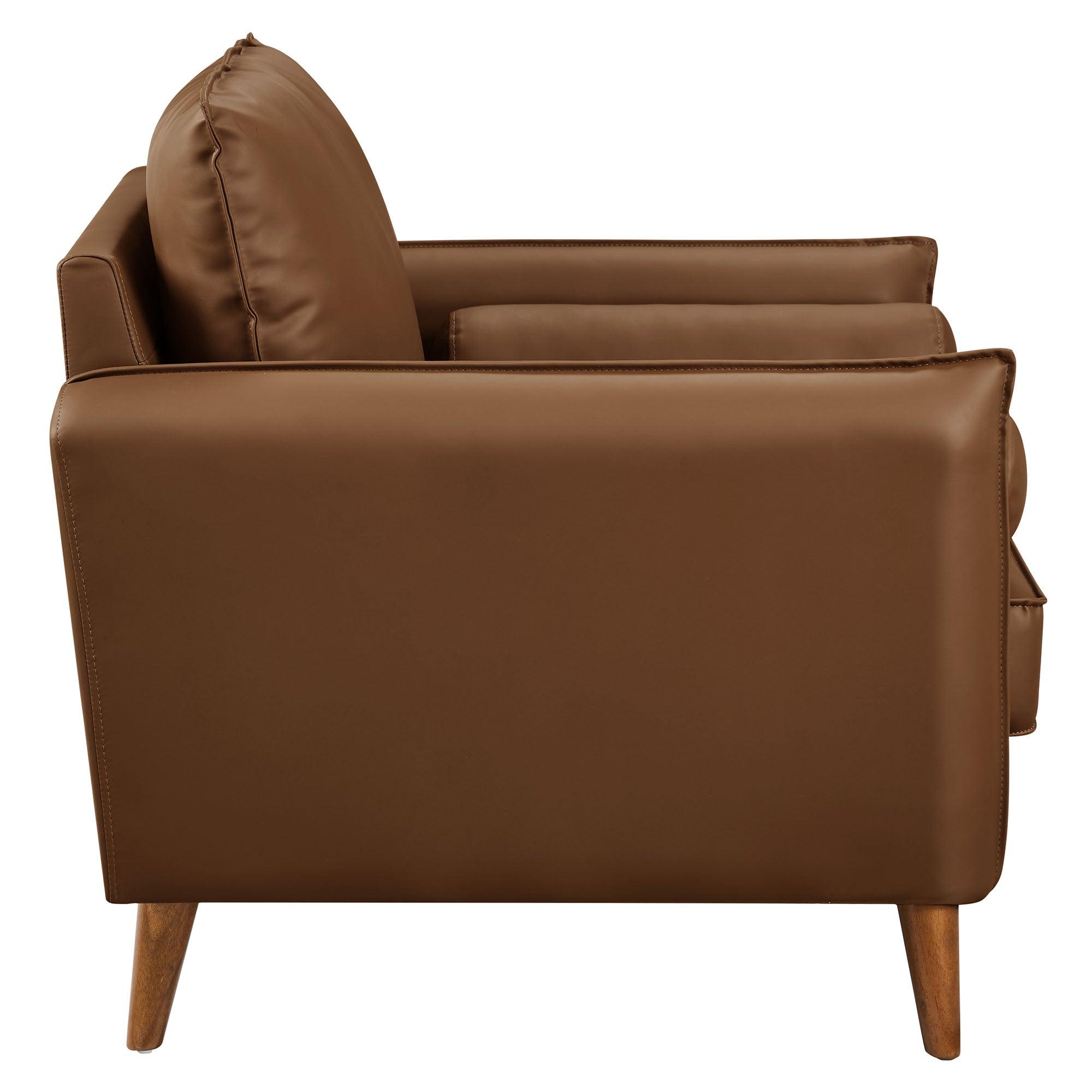 Revive Upholstered Vegan Leather Accent Armchair