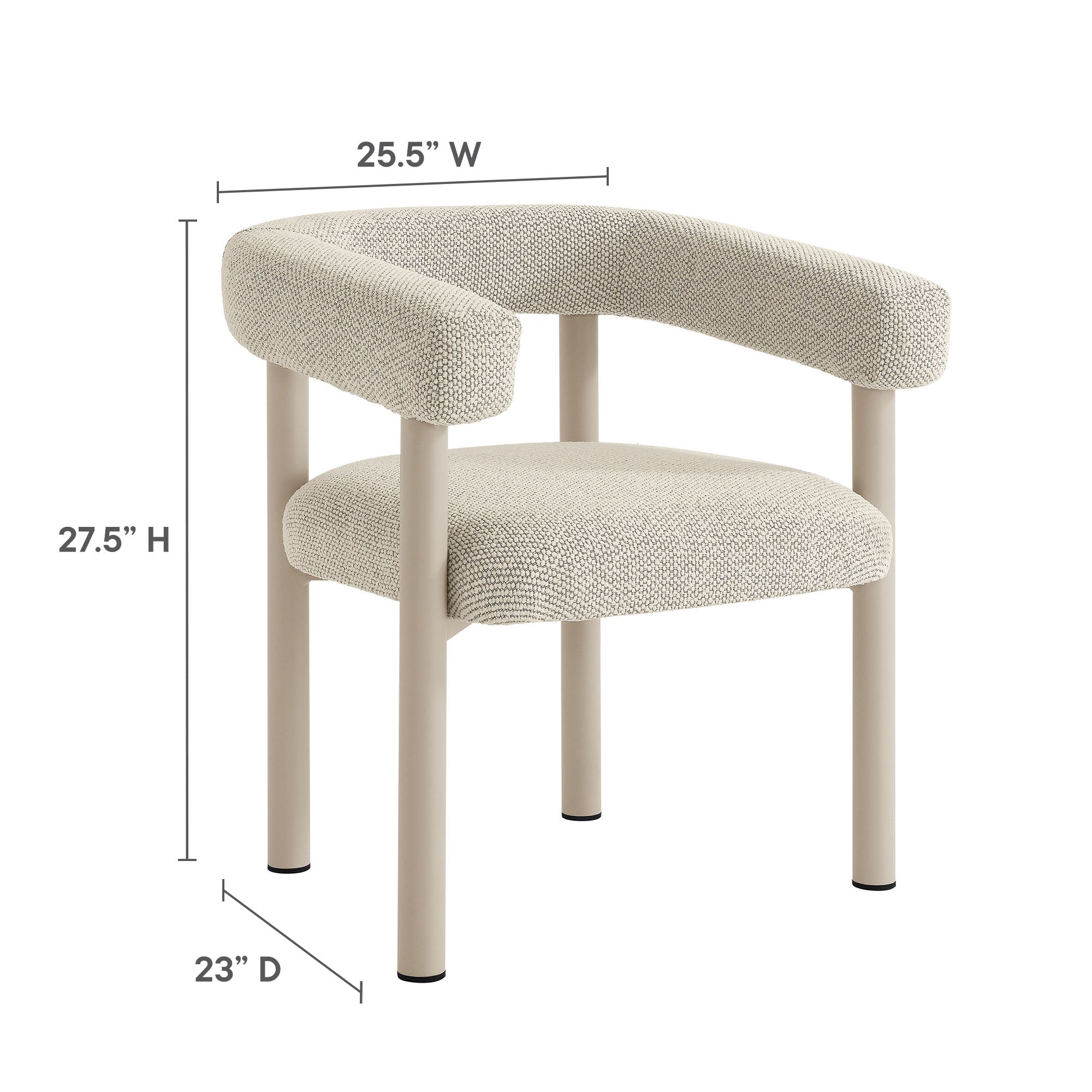 Nautica 5-Piece Round Outdoor Patio Aluminum Dining Table and Chairs Set