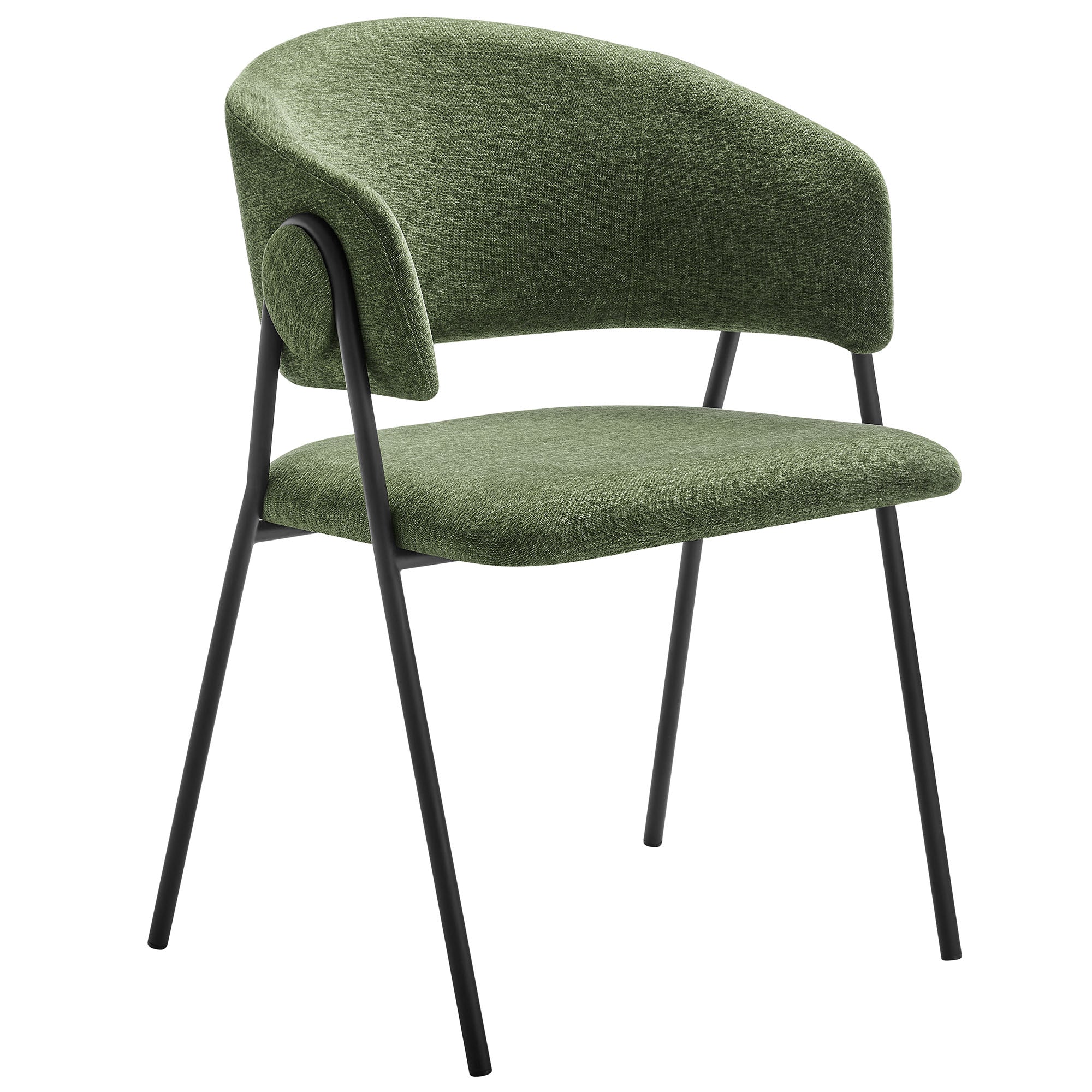 Nella Upholstered Heathered Chenille Dining Chairs Set of 2