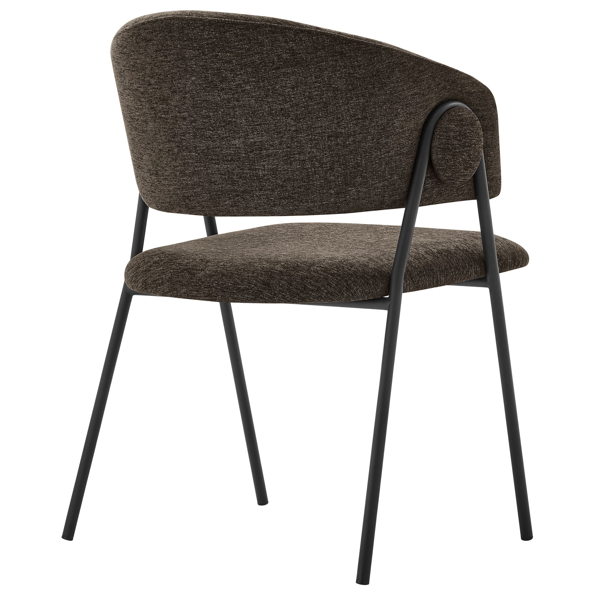 Nella Upholstered Heathered Chenille Dining Chairs Set of 2